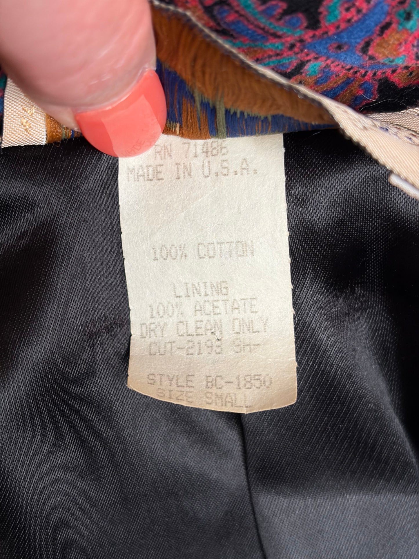 1990s Jewel Toned Tapered Blazer by Britches