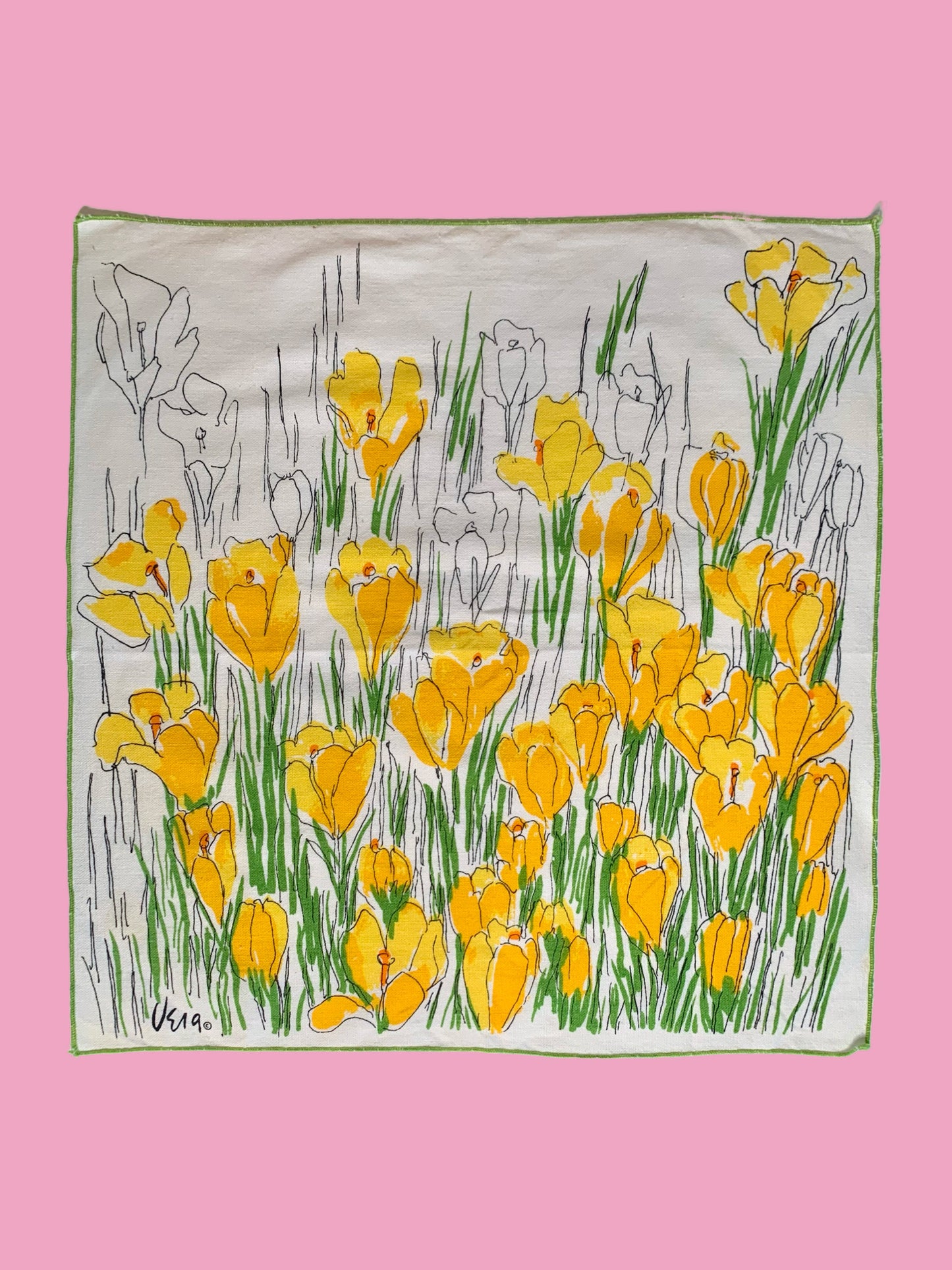 Mid Century Vera Neumann Crocus Napkins