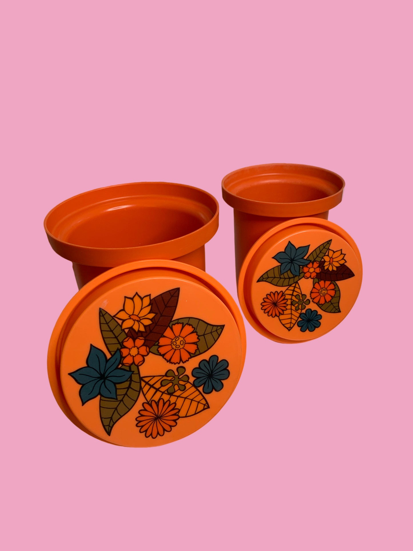 Pair of Retro Rubbermaid Cannisters