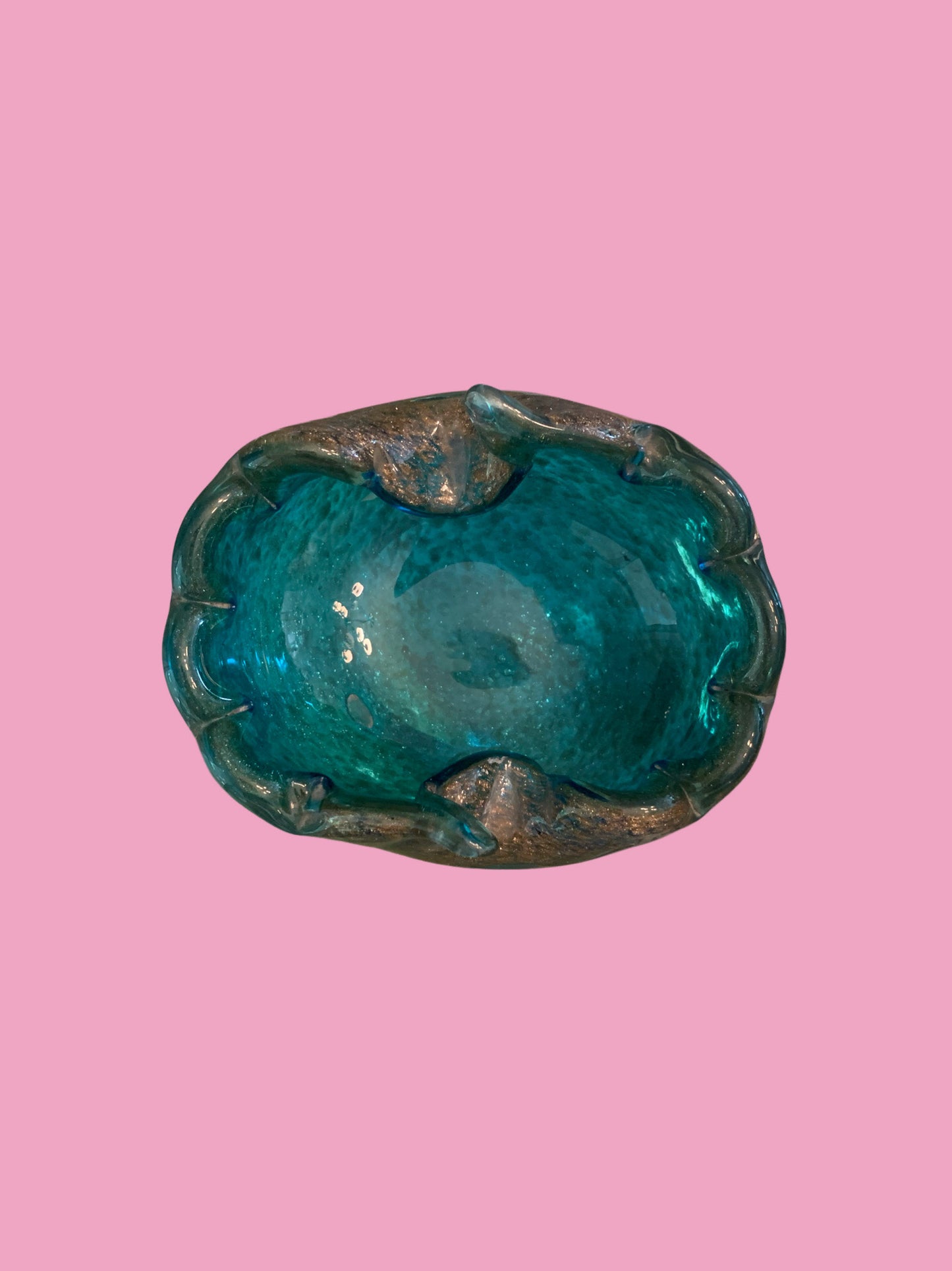 Mid Century Glass Ashtray