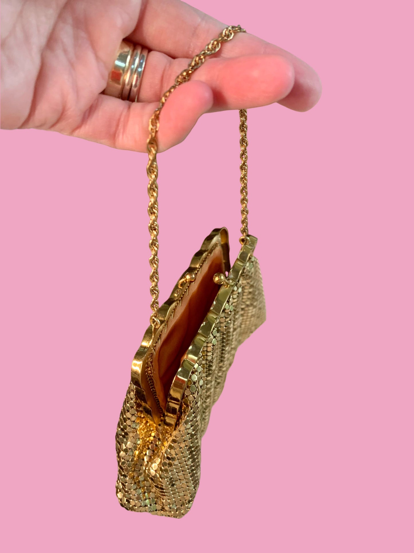 Whiting & Davis Gold Mesh Bag