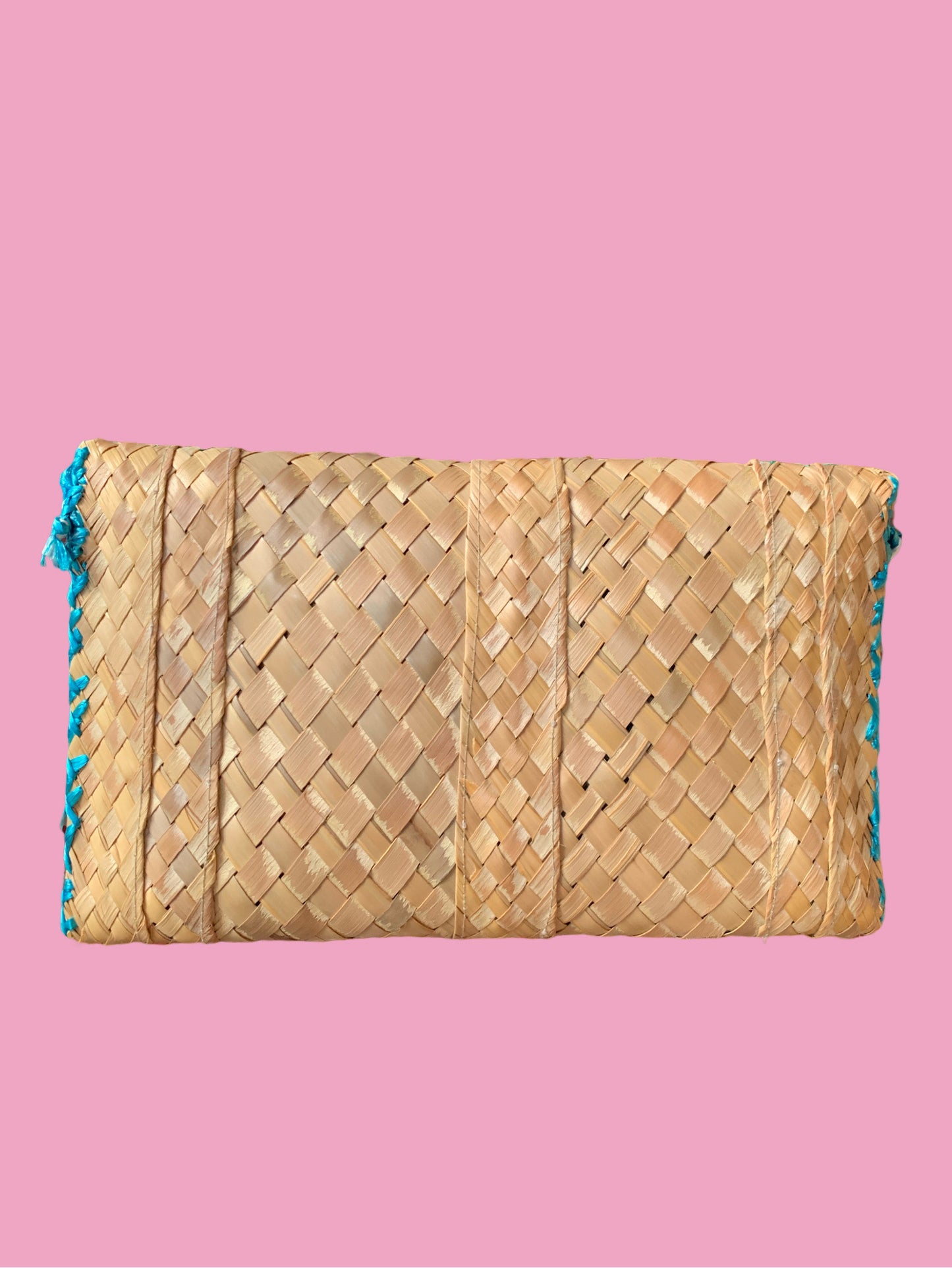Floral Raffia Clutch