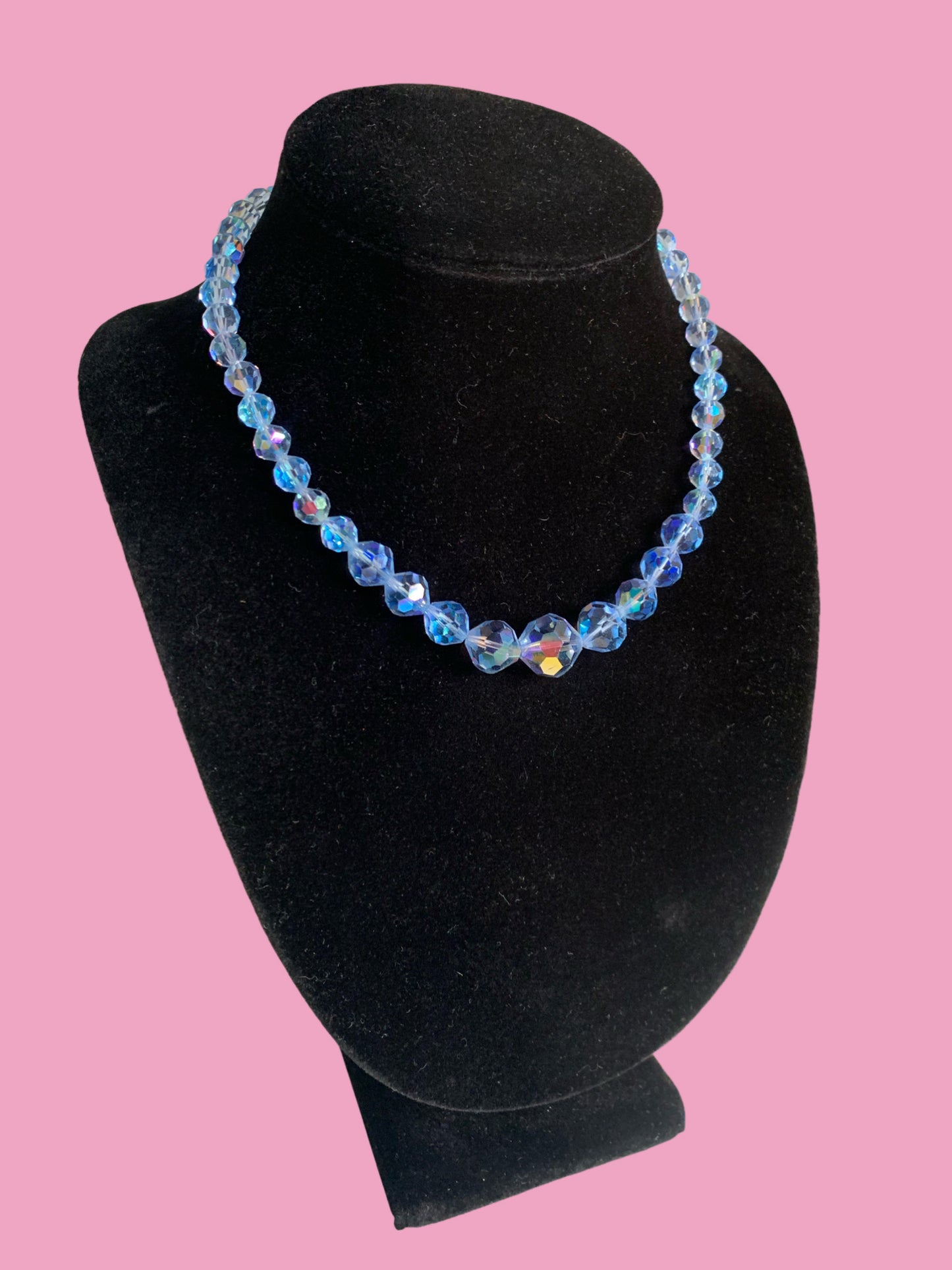 Laguna Blue AB Crystal Necklace