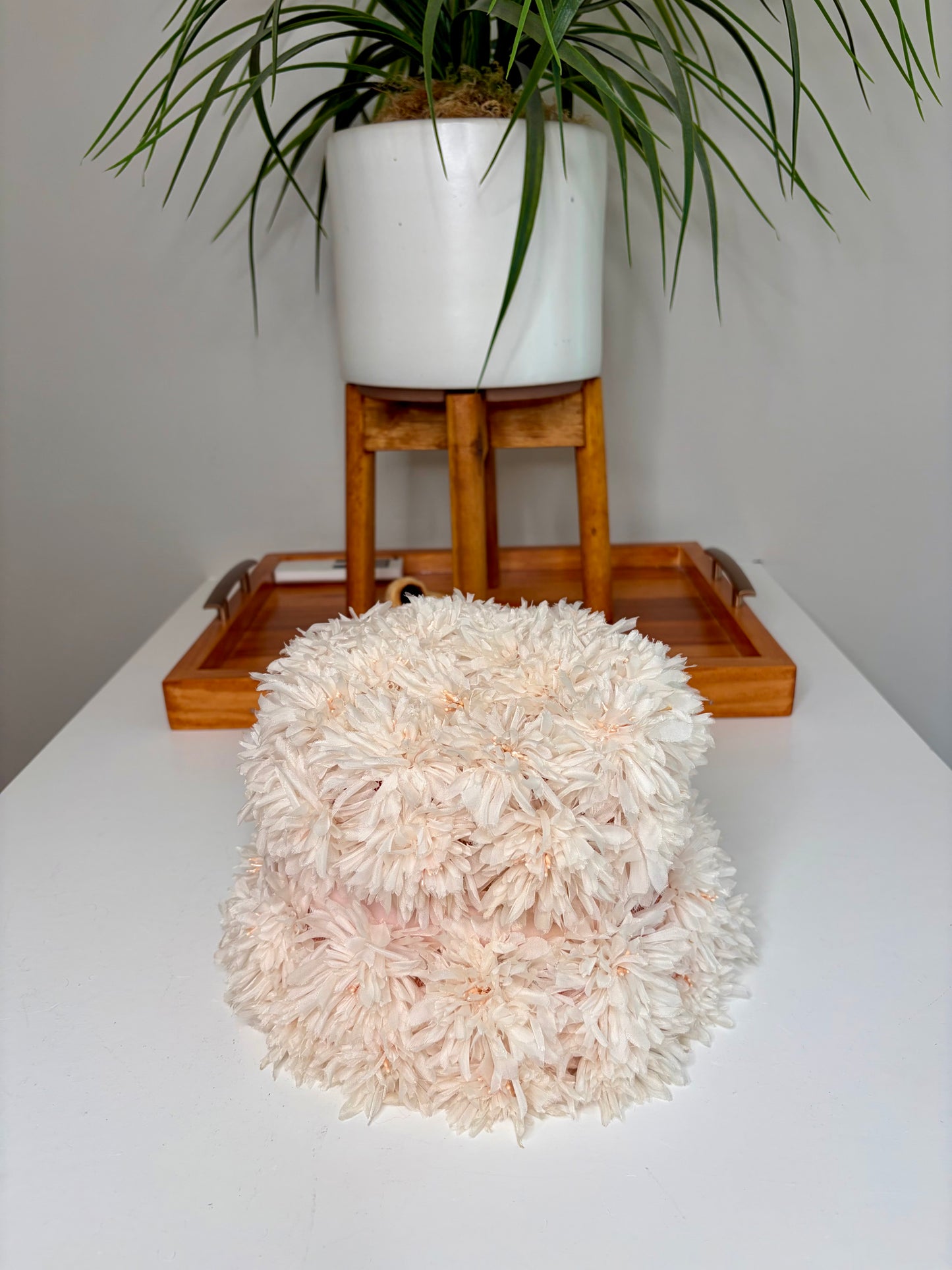 1960s Light Pink Flower Bucket Hat