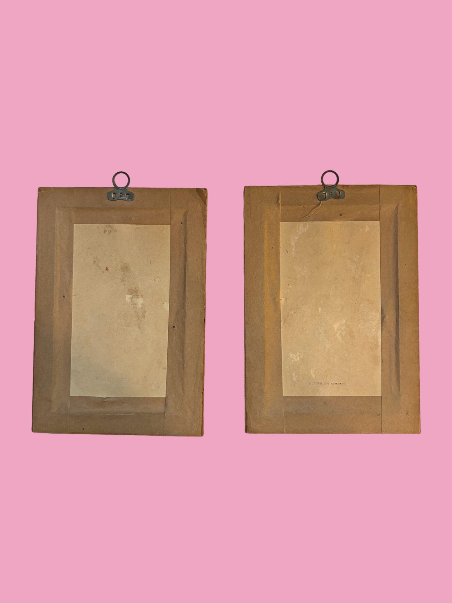 Pair of Vintage Feather Art Birds