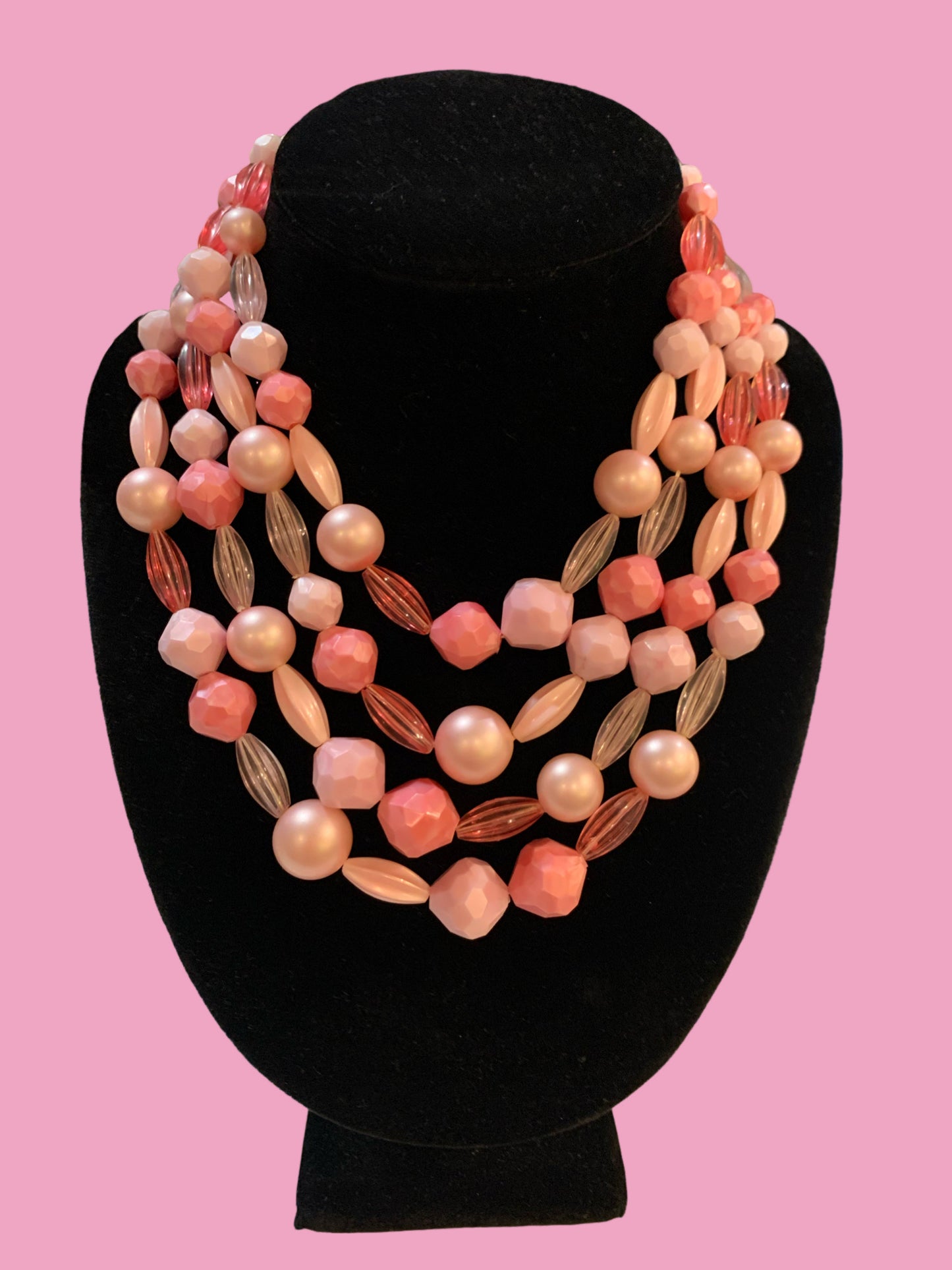 Pink Tiered Necklace