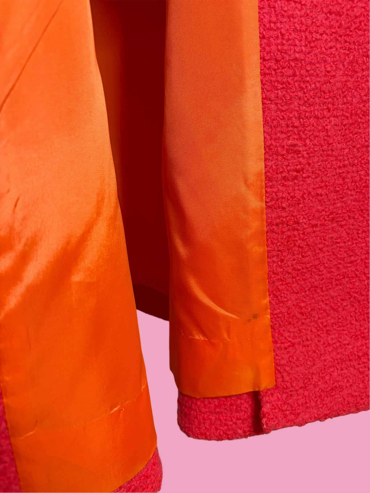 1960s Salmon Pink Mod Wool Coat