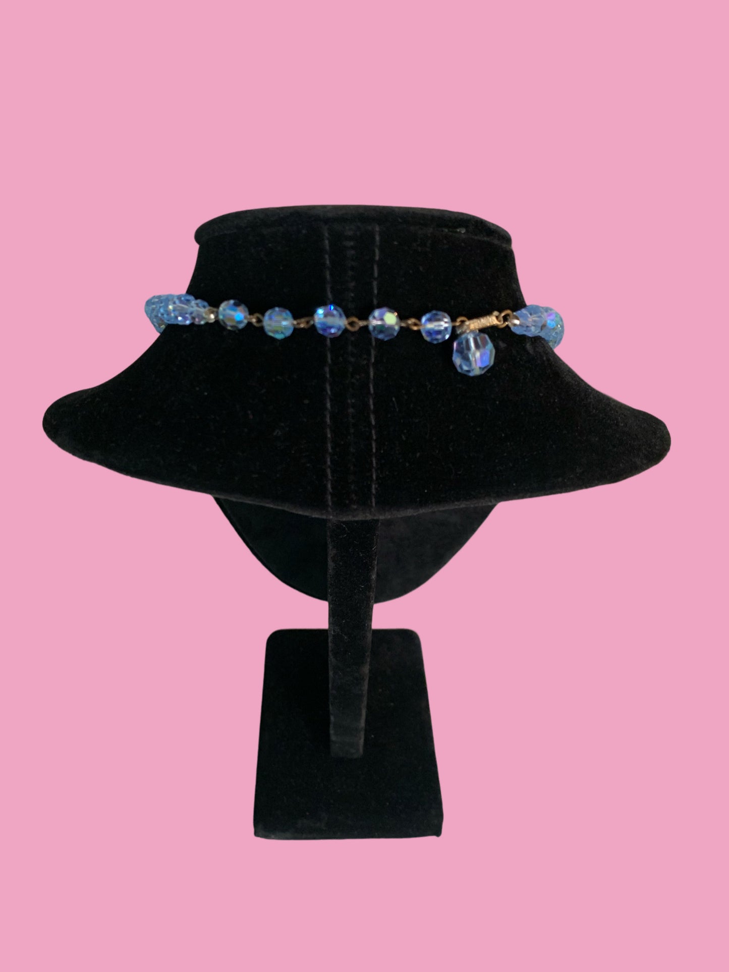 Laguna Blue AB Crystal Necklace