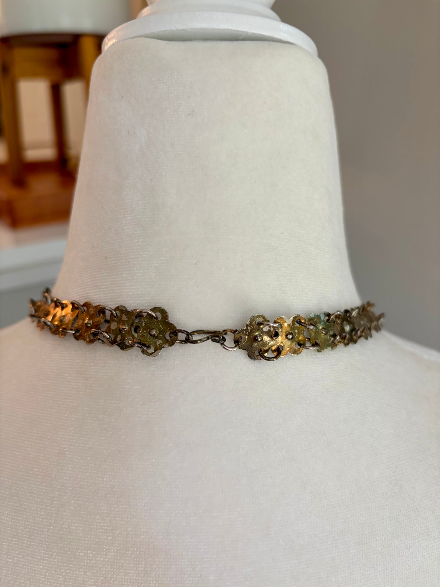 1960s Vintage Bohemian Coin Bib Necklace