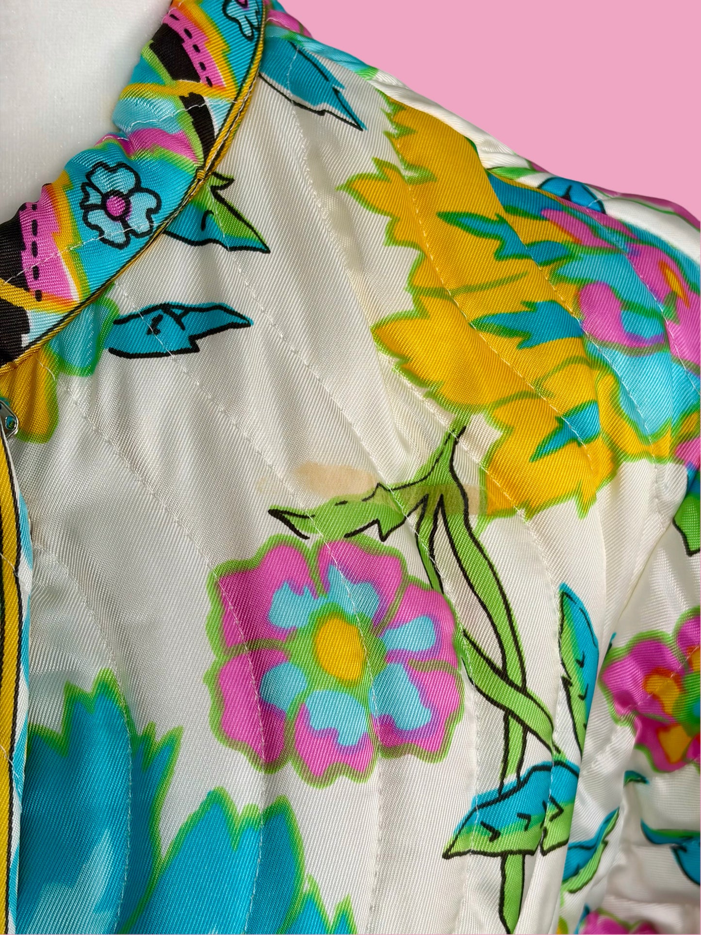 1960s Retro Quilted Robe Duster by Evelyn Pearson