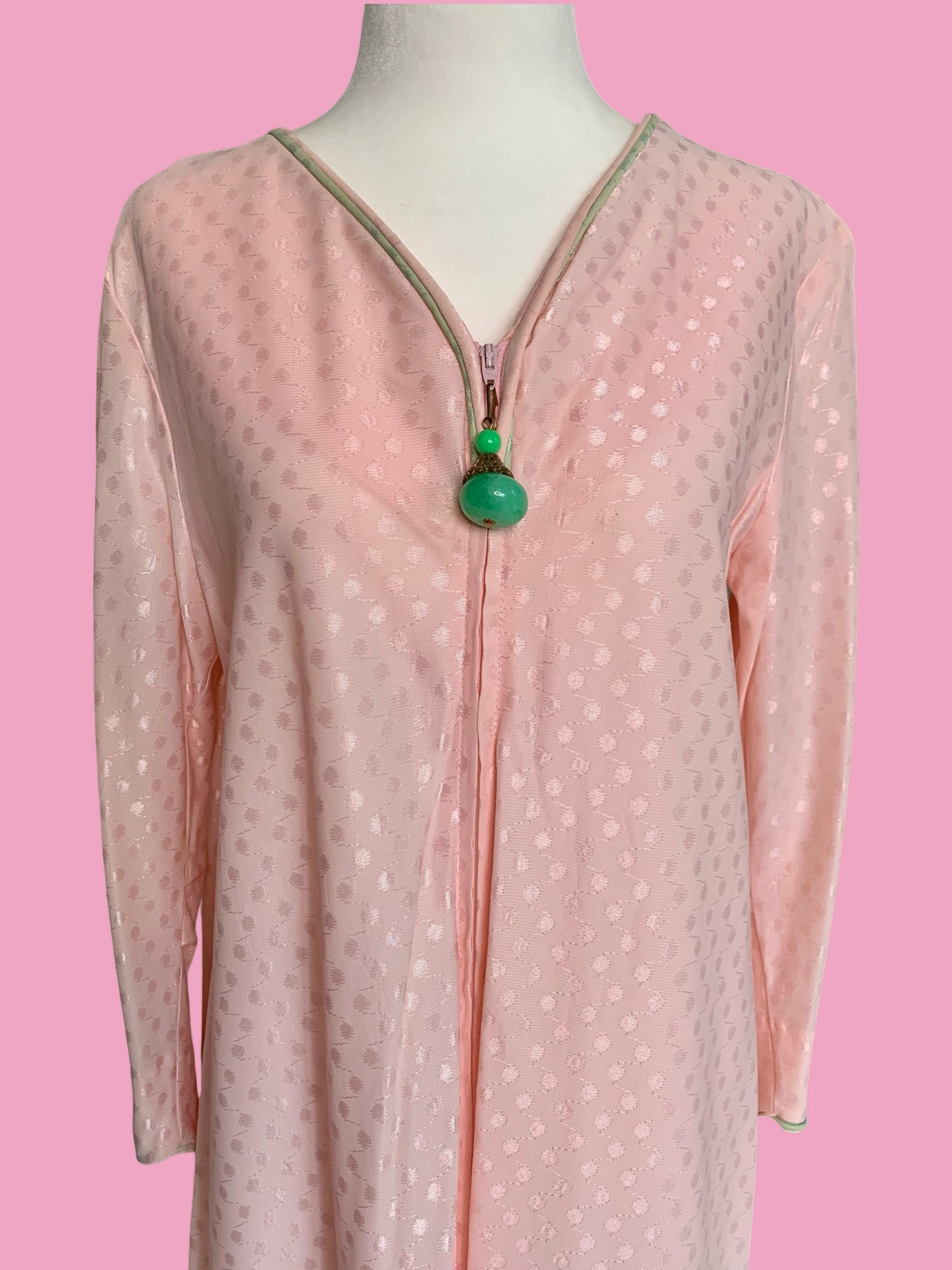 Pink Polka Dot Housecoat