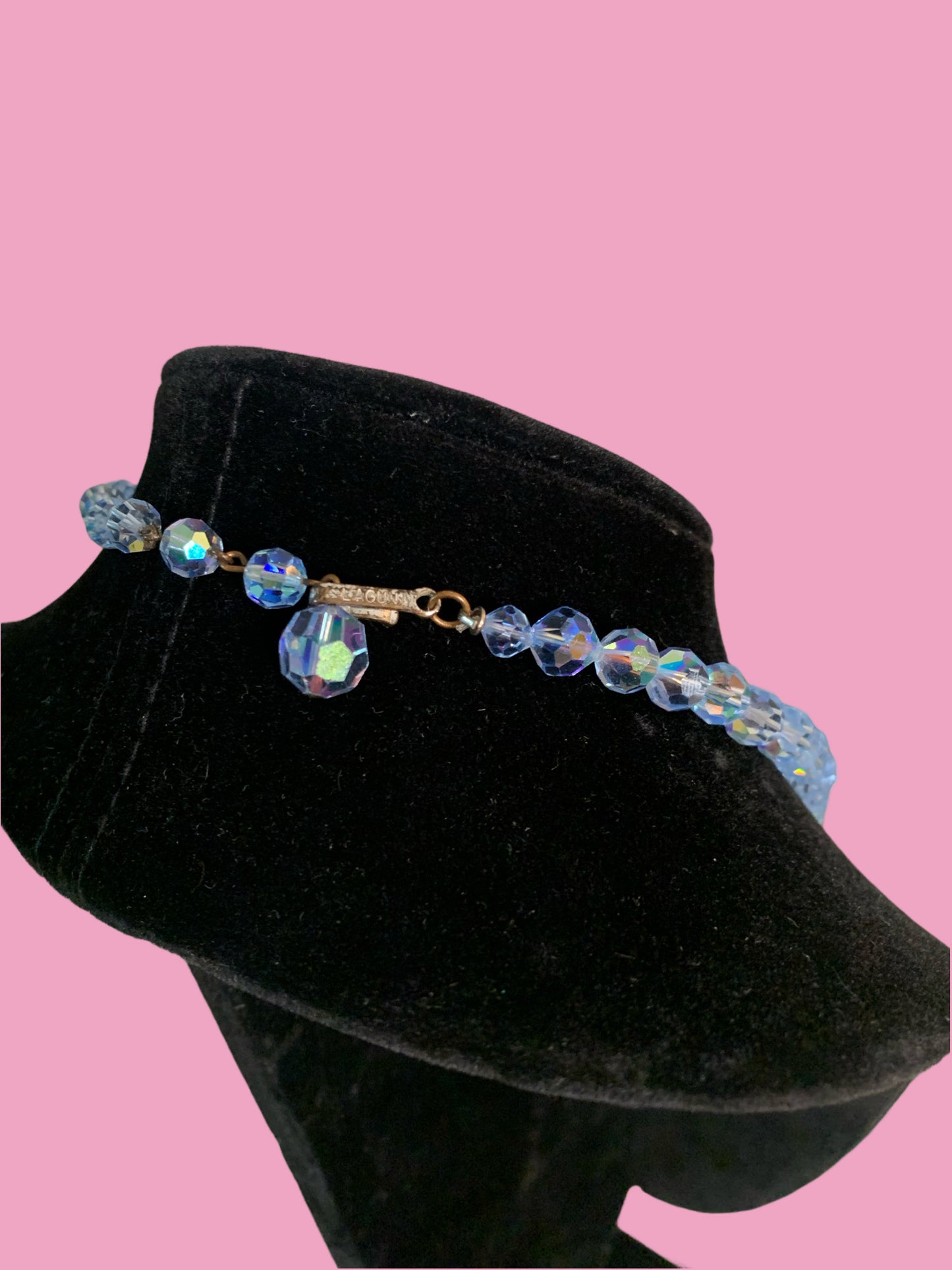 Laguna Blue AB Crystal Necklace