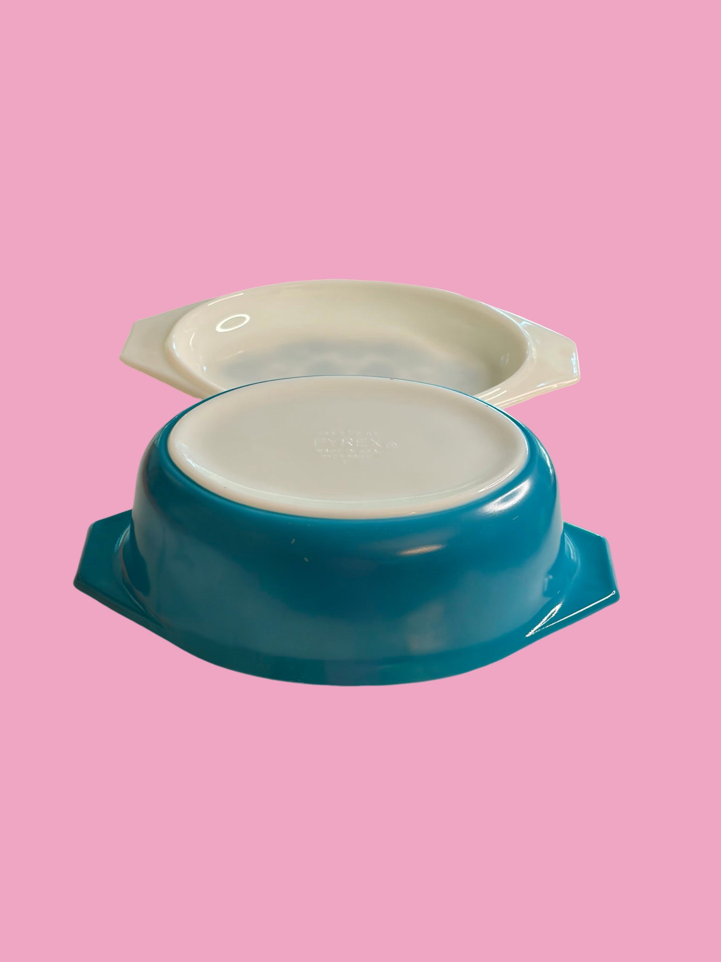 1969 Horizon Blue Pyrex Oval Casserole Disb