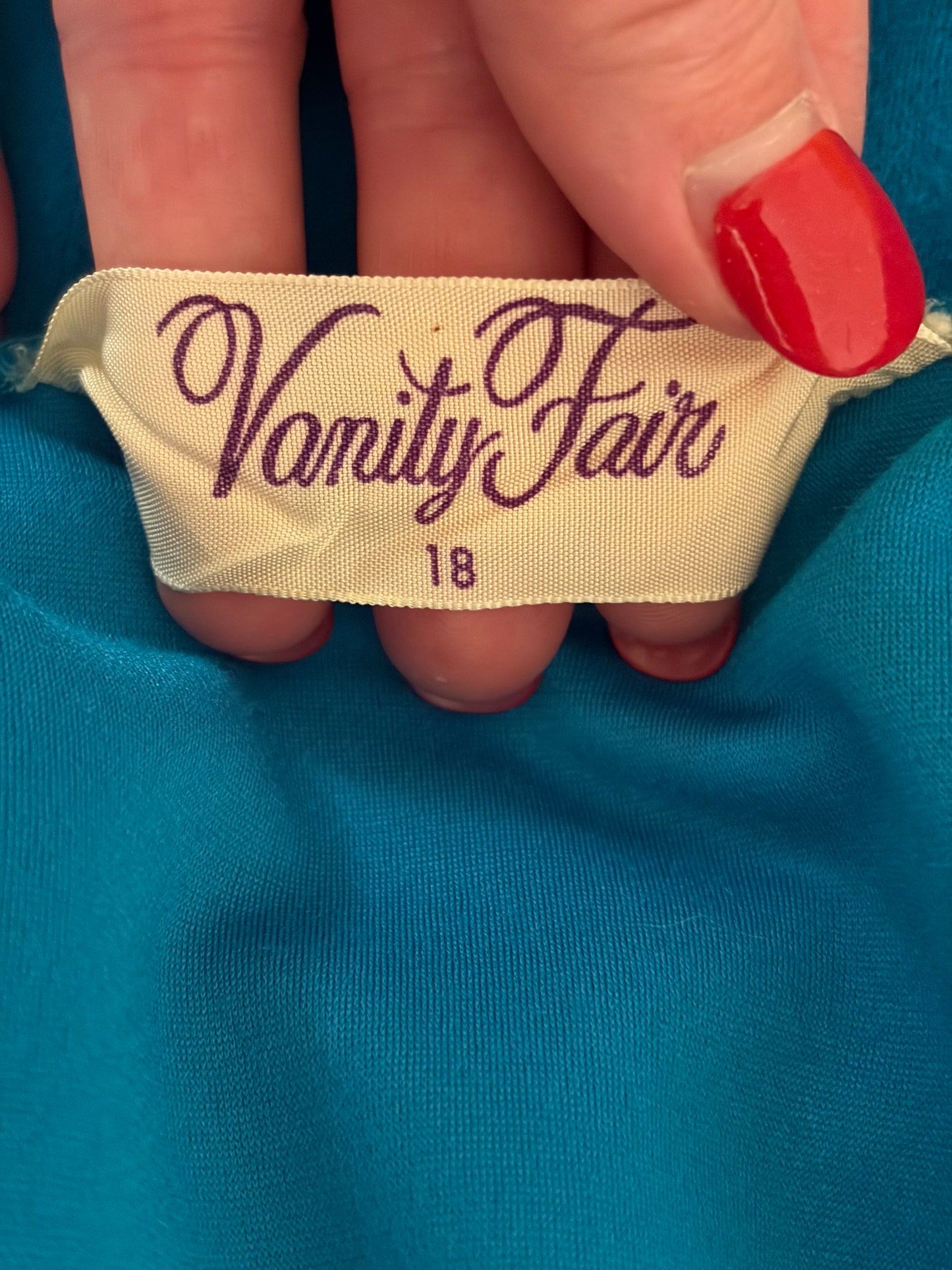 1970s Vanity Fair Blue/Cream Striped Robe