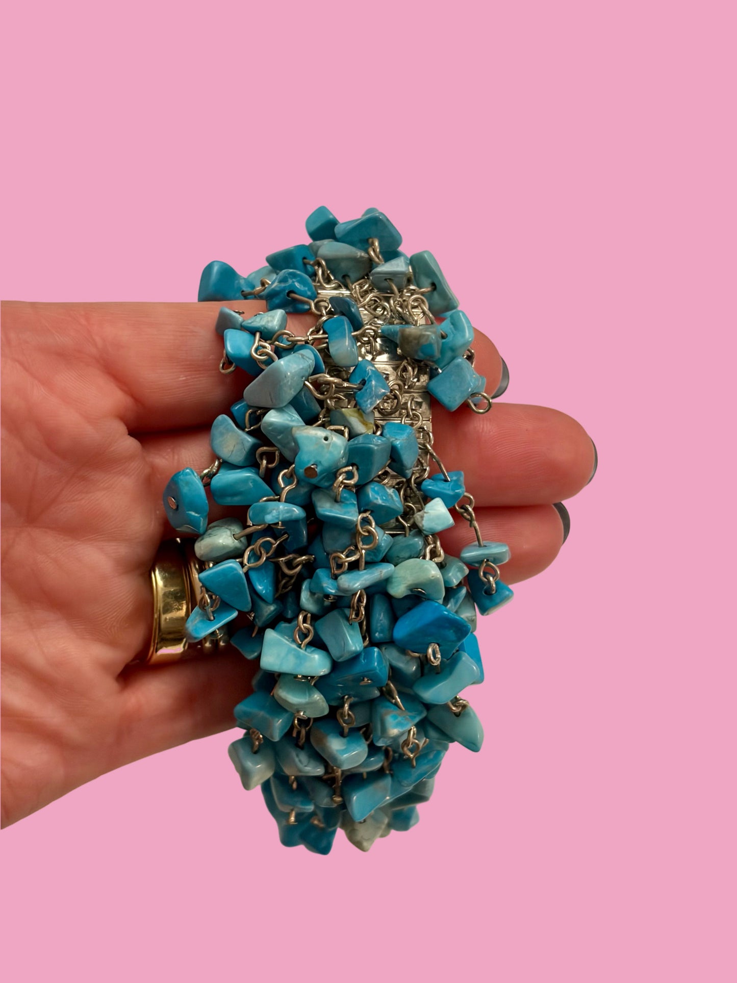 1950s Turquoise Chip Piece Bracelet