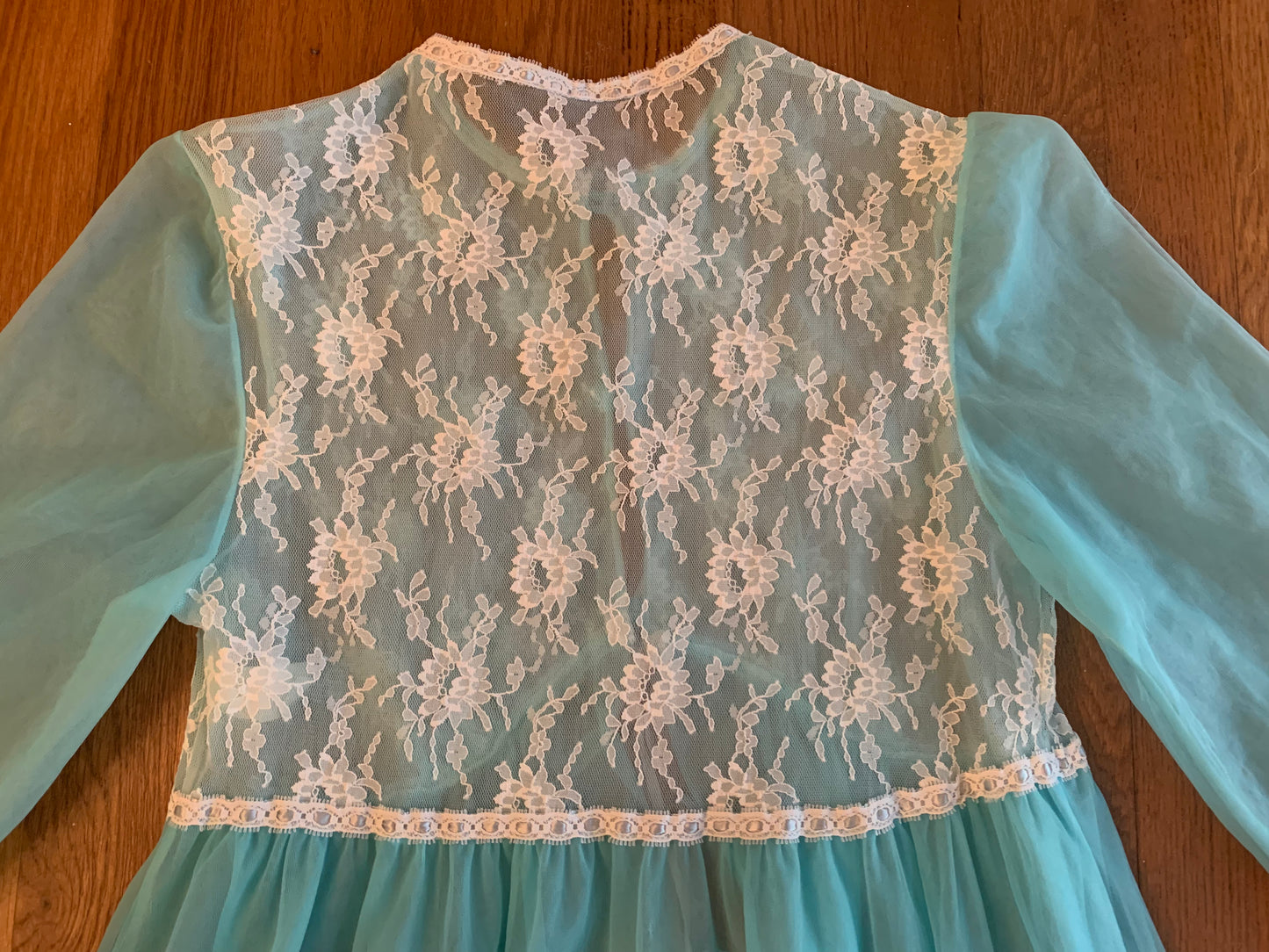 Teal Blue & Lace Duster