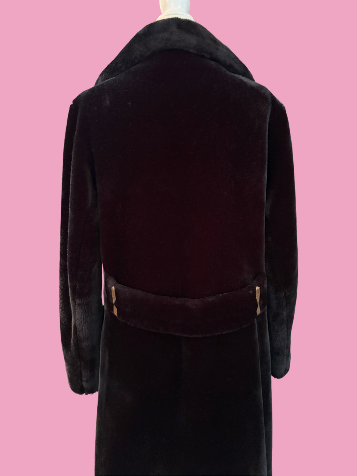 1970s Classic Double Breasted Faux Fur Coat by Borgazia