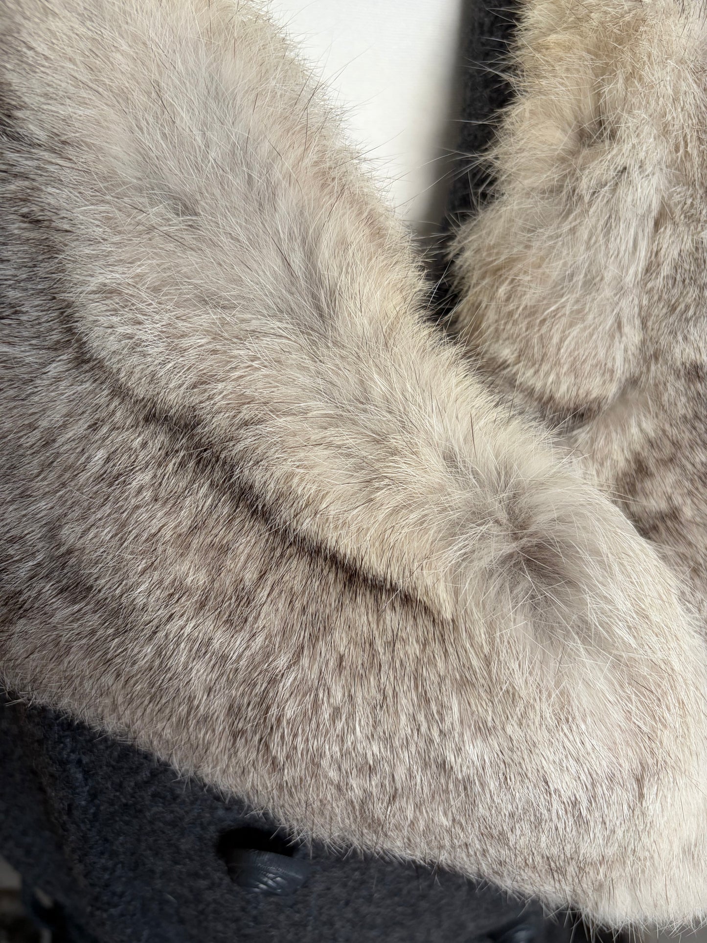 1970s Wool Coat with Rabbit Fur Trim