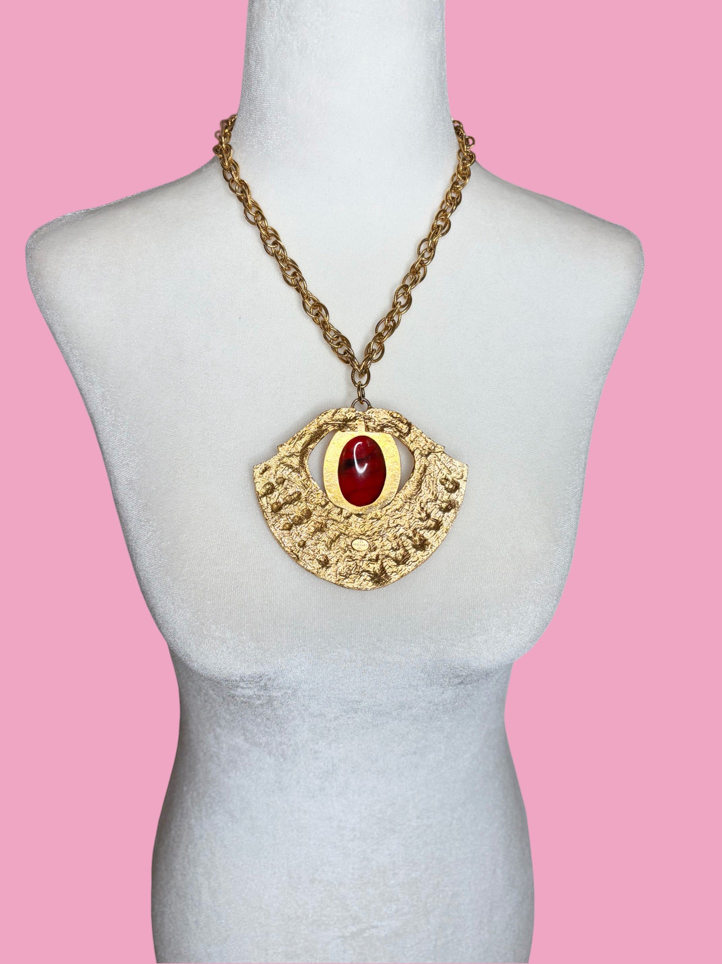 1960s Vintage Les Bernard Inc. Pendant Necklace