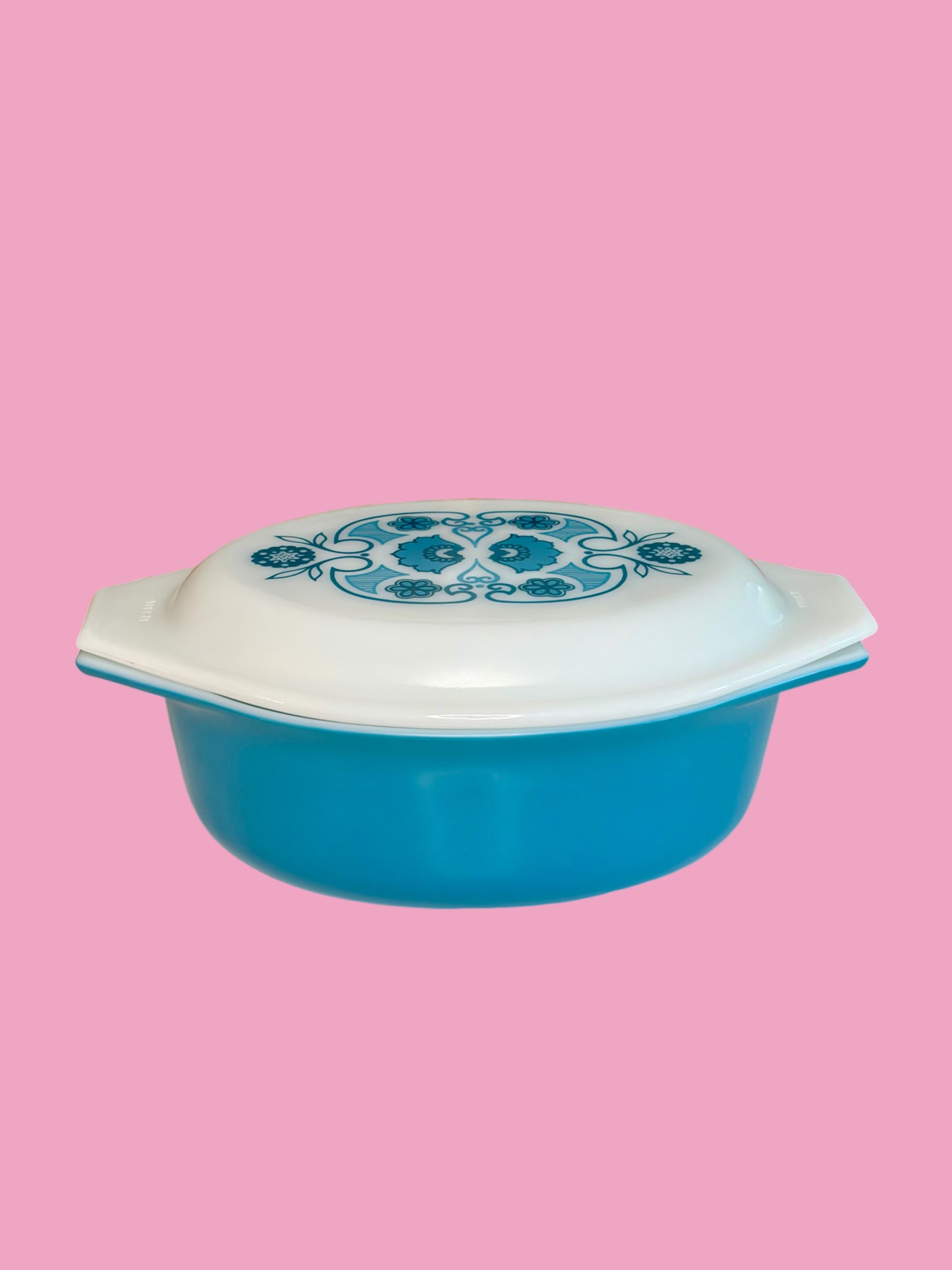 1969 Horizon Blue Pyrex Oval Casserole Disb