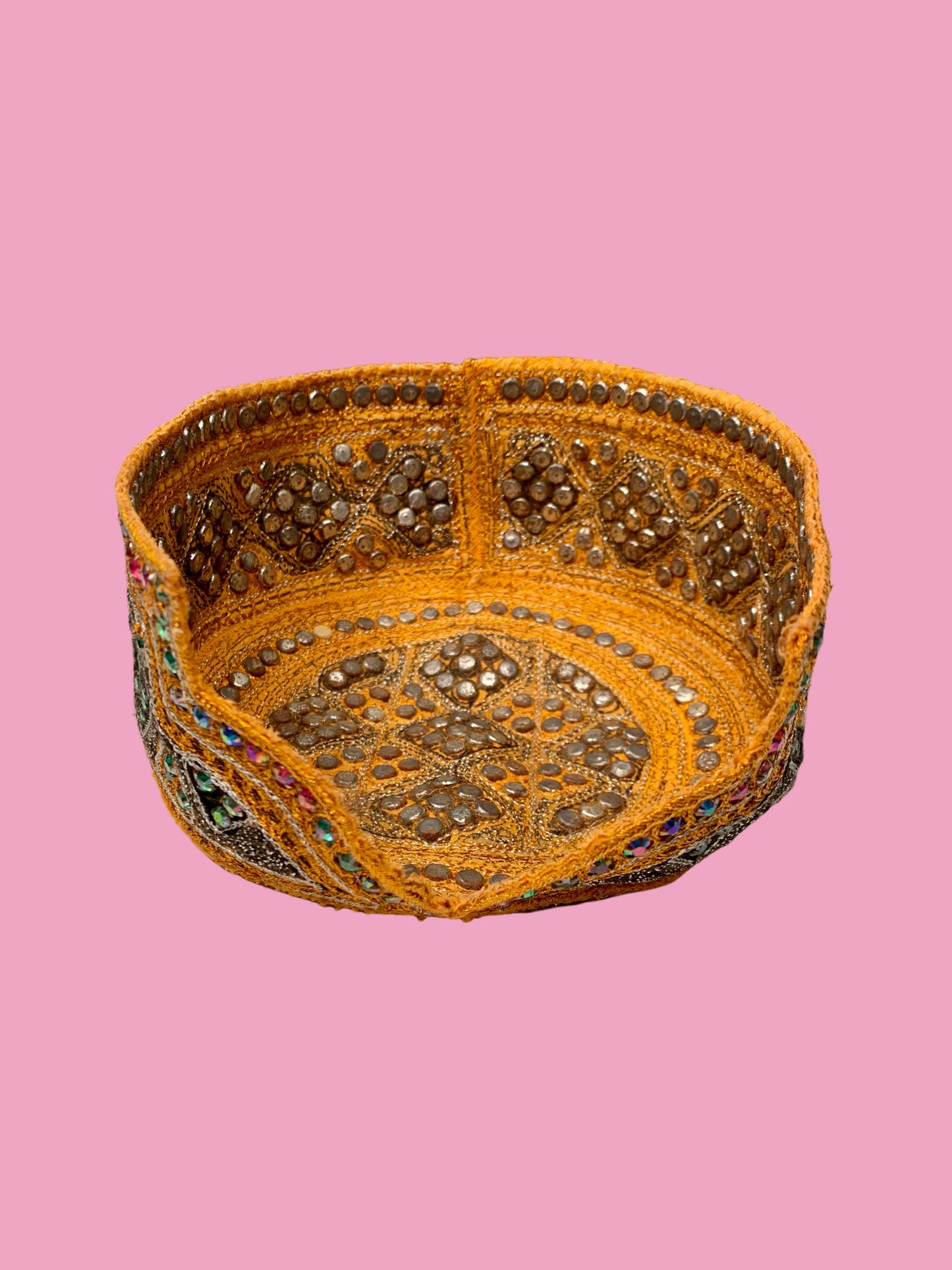 1970s Kufi Bejeweled Prayer Hat