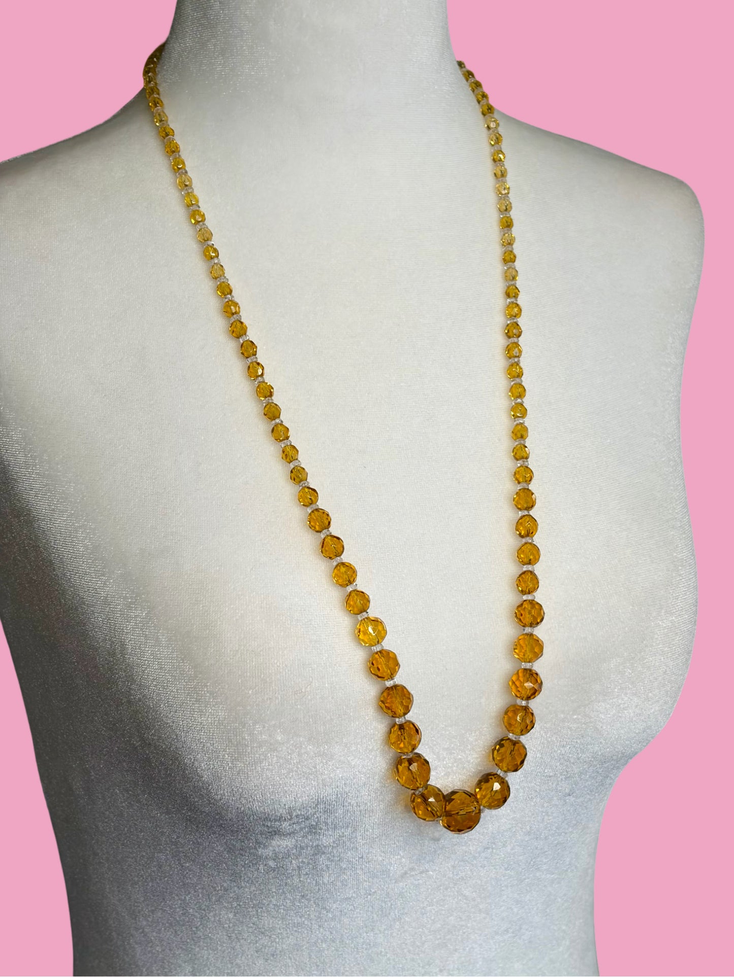 20s/30s Art Deco Graduated Czech Glass Bead Necklace