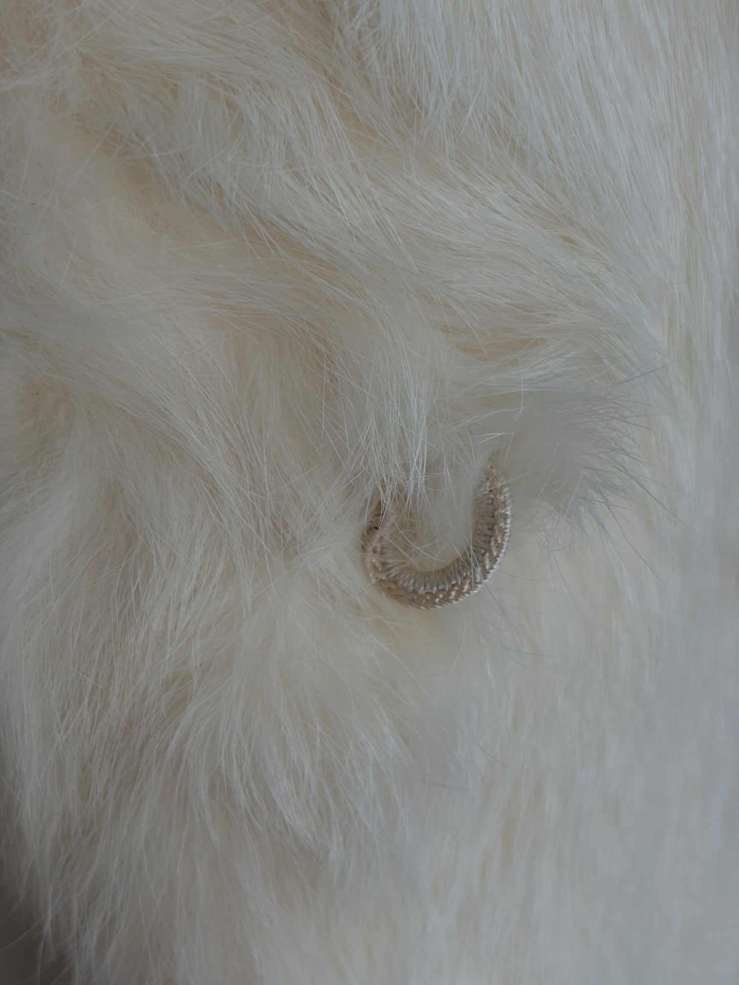 1950s Cream Rabbit Fur Cropped Jacket