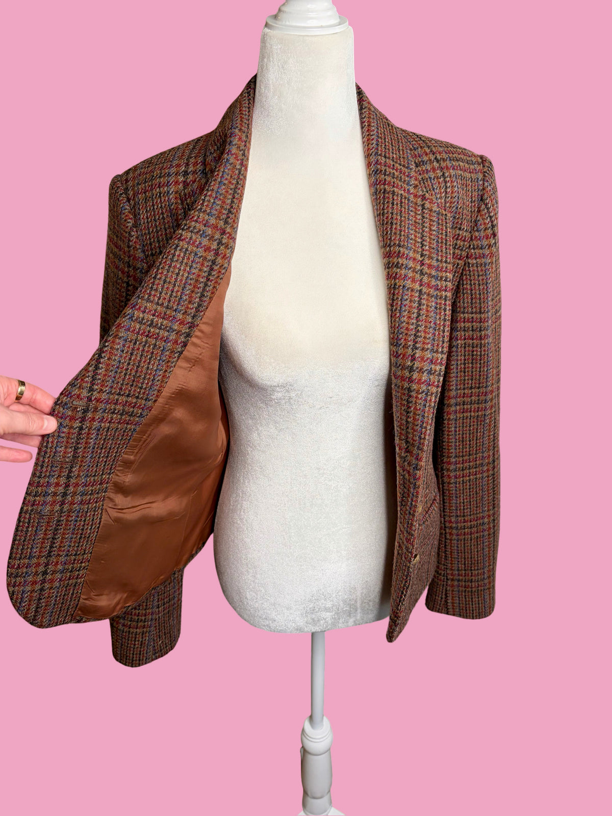 1980s Plaid Wool Blazer by Sasson