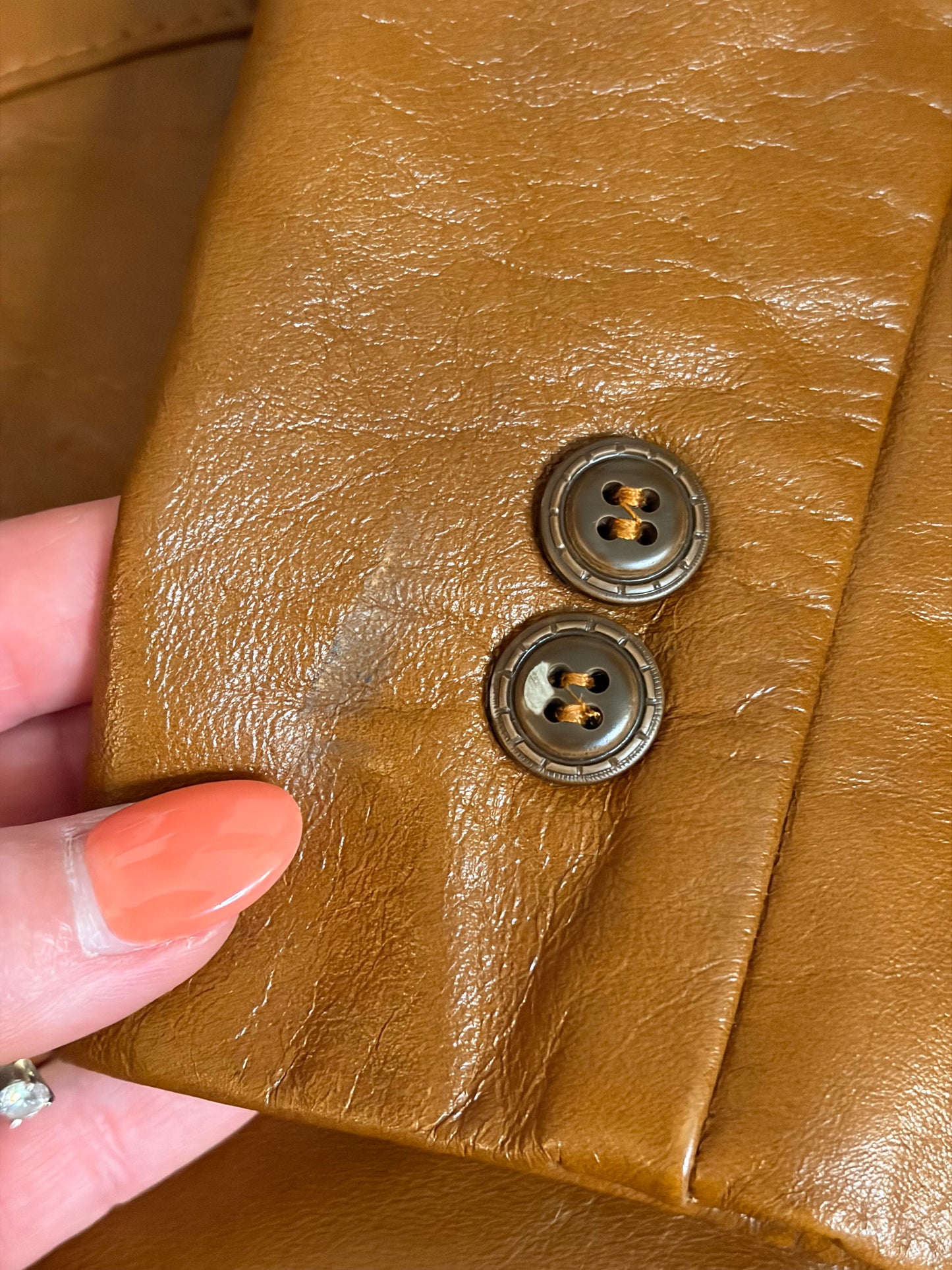 1970s Men’s Caramel Leather Jacket