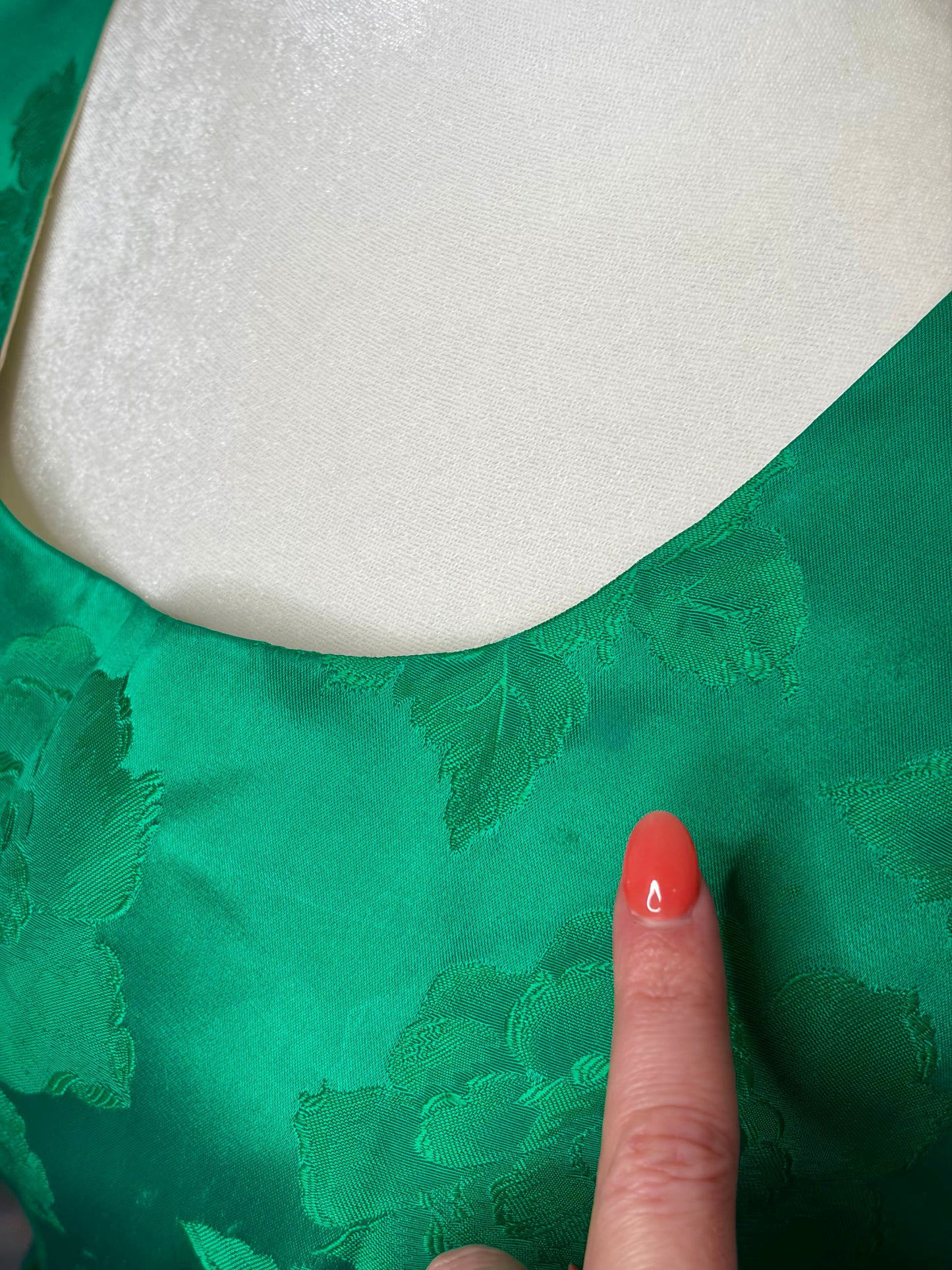 1950s Emerald Floral Brocade Party Dress with Matching Jacket