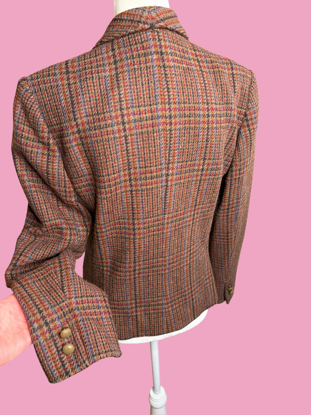 1980s Plaid Wool Blazer by Sasson