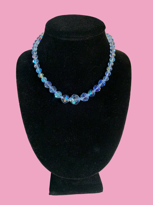 Laguna Blue AB Crystal Necklace