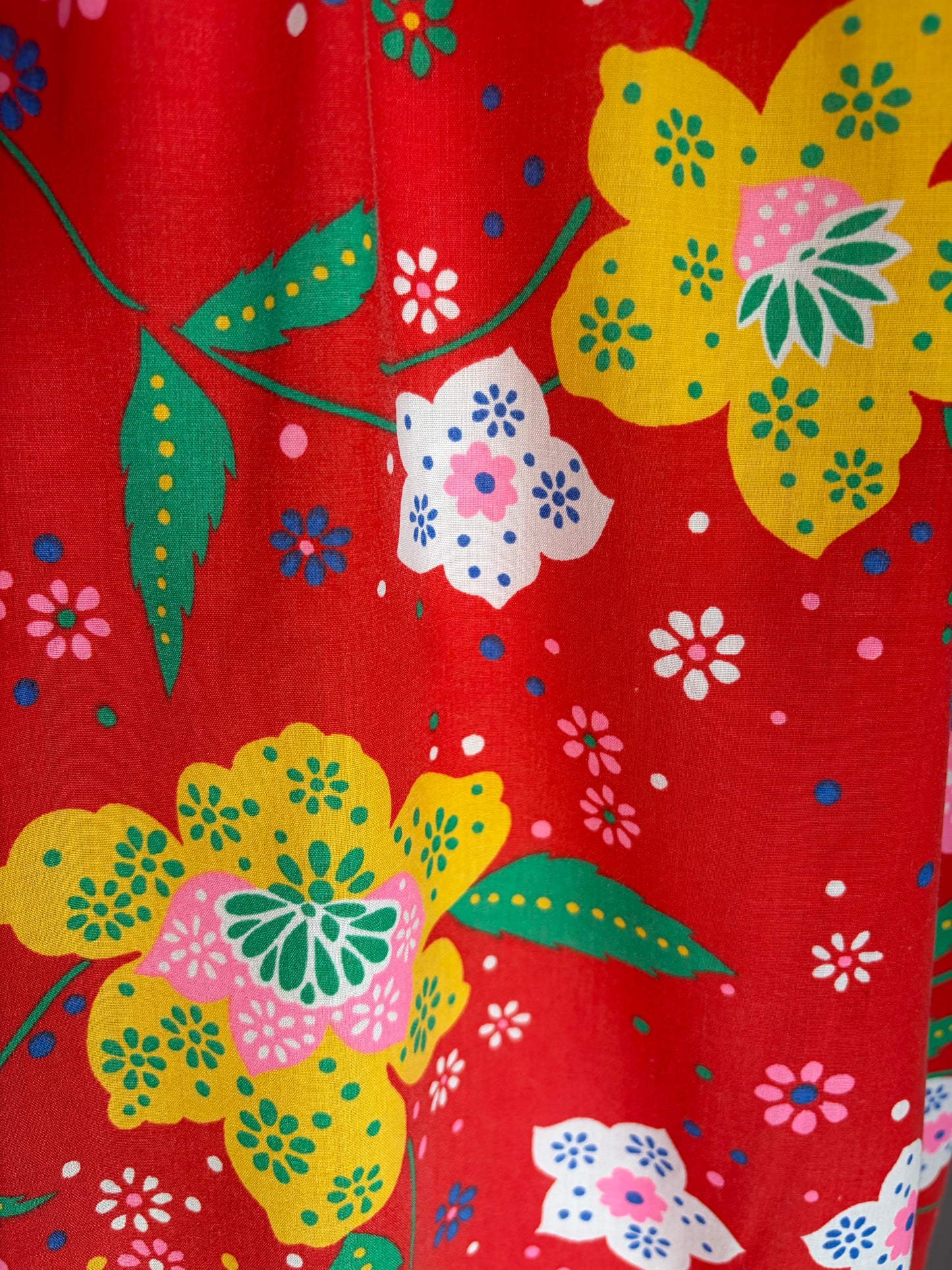 1960s Groovy Cotton Flower Power House Dress