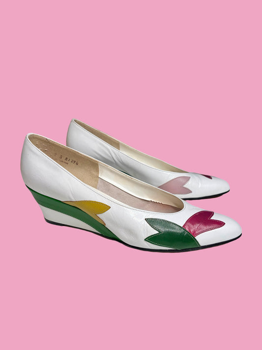 1980s Leather Wedges by Fabulaire