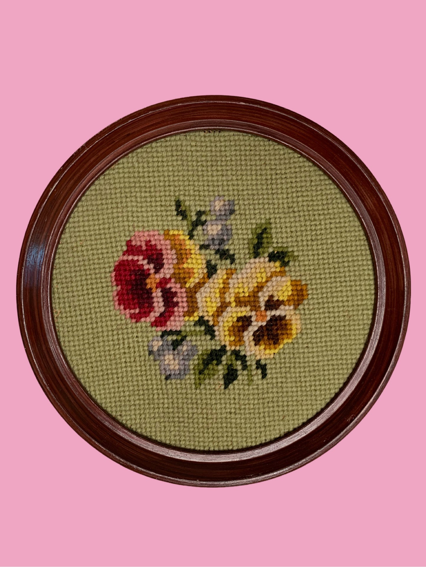Mid Century Needlepoint Wall Art