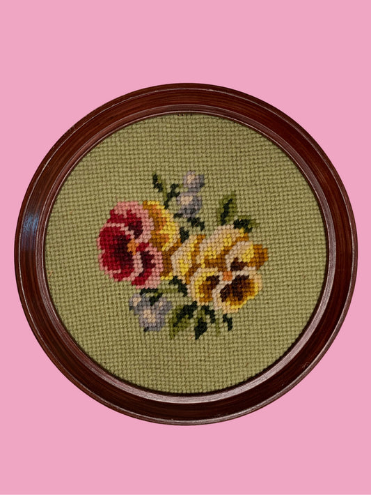 Mid Century Needlepoint Wall Art