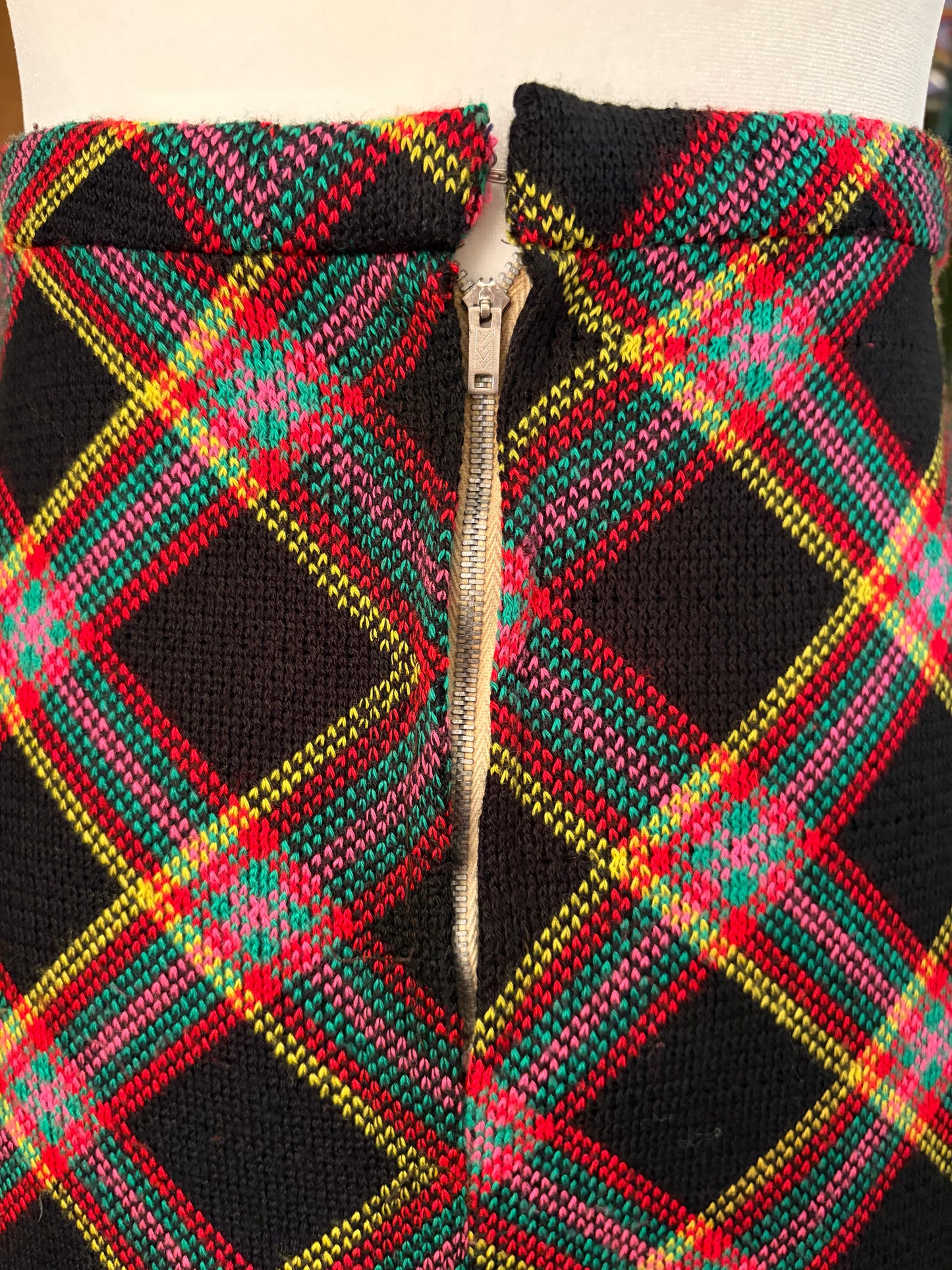 1970s Tweed A Line Midi Skirt