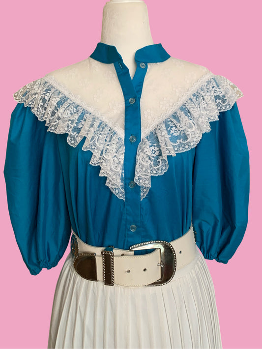 1970s Malco Modes Western Blouse