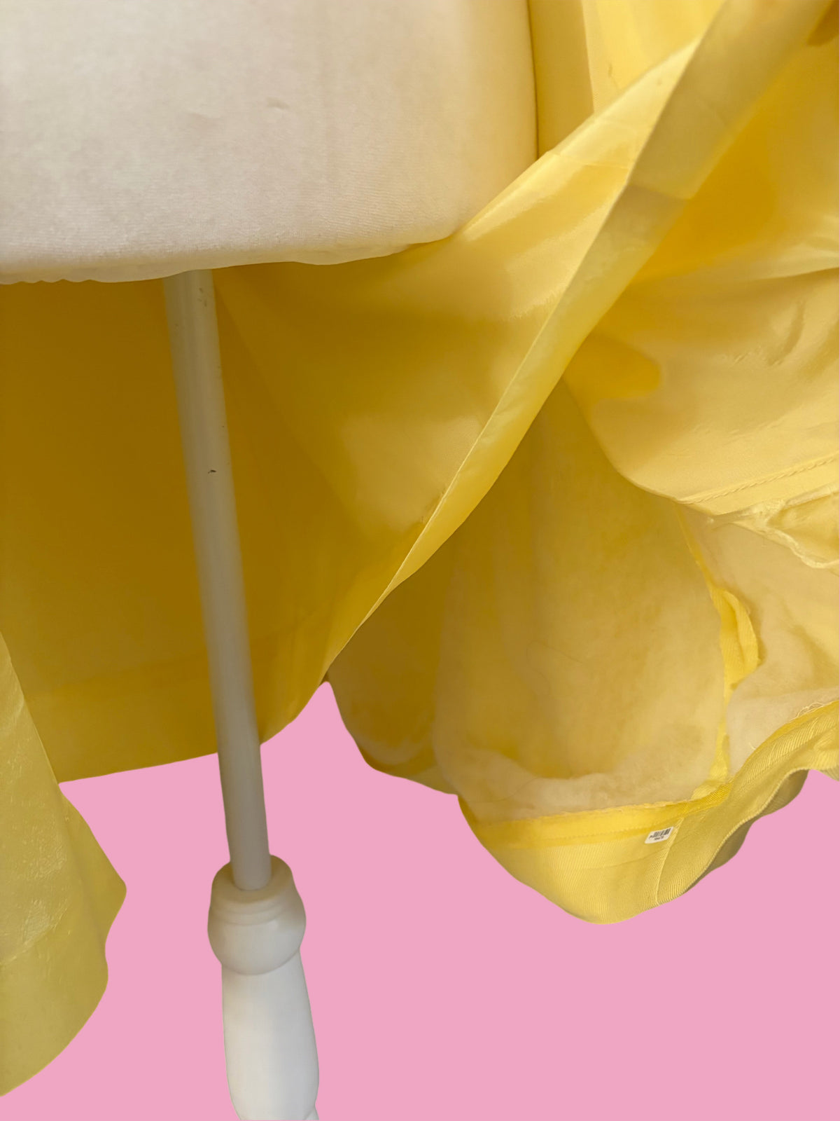 1960s Vintage Yellow Coat w/ Lucite/Rhinestone Buttons