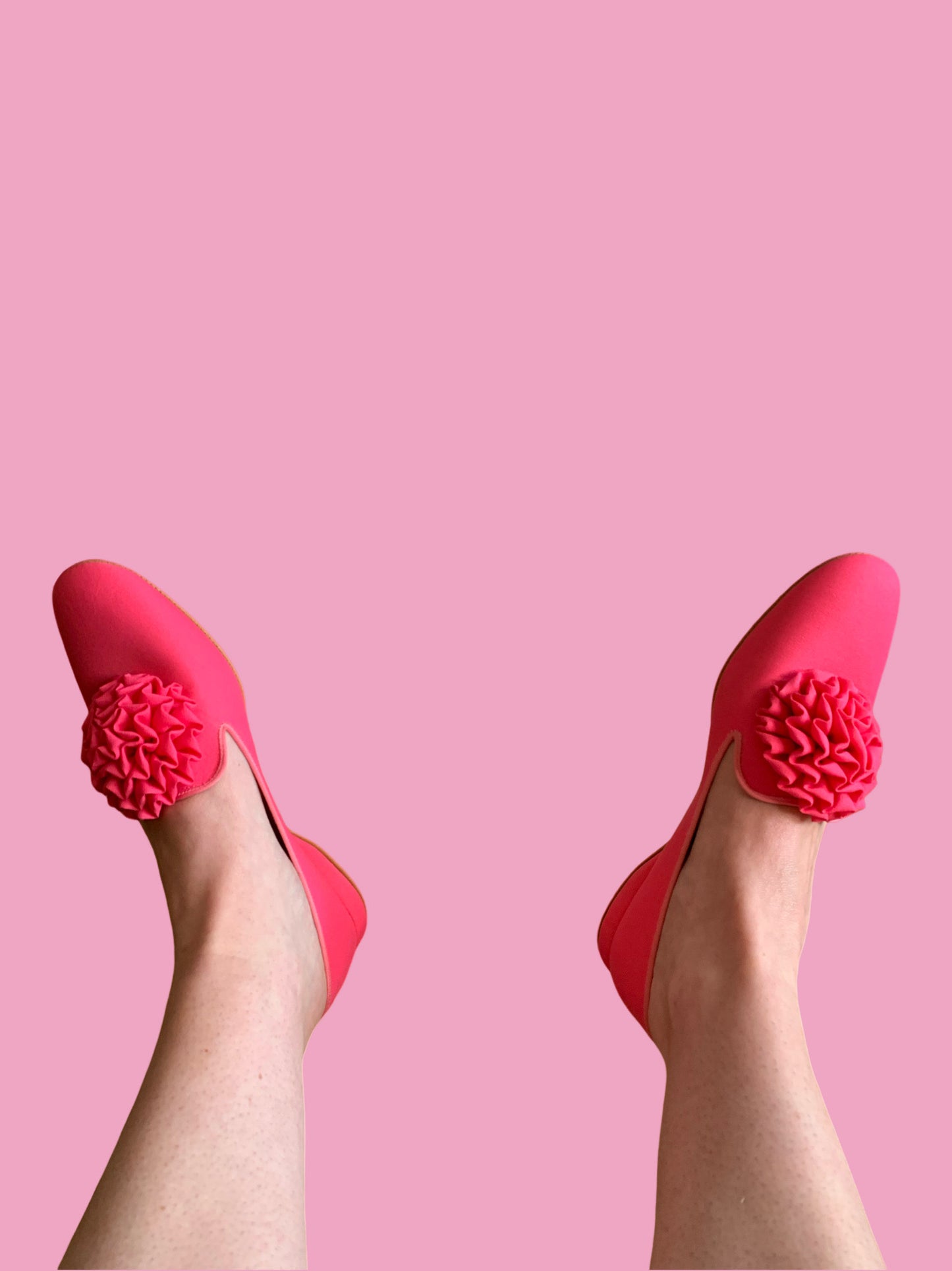 Pink Pom Pom Slippers