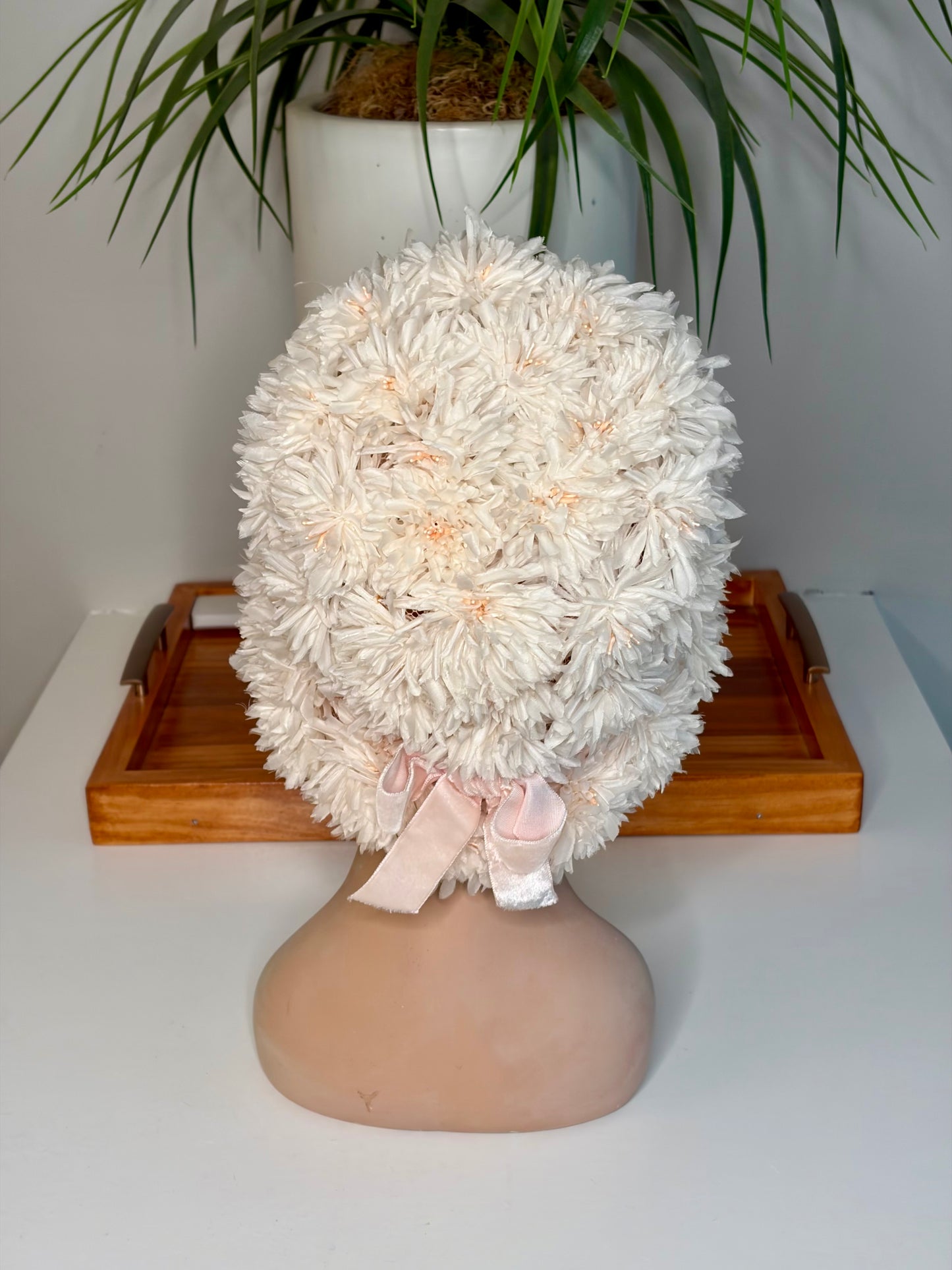 1960s Light Pink Flower Bucket Hat