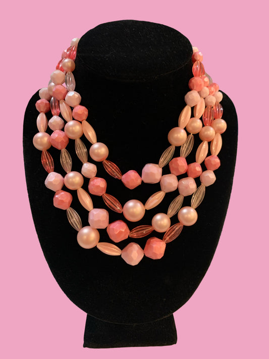 Pink Tiered Necklace
