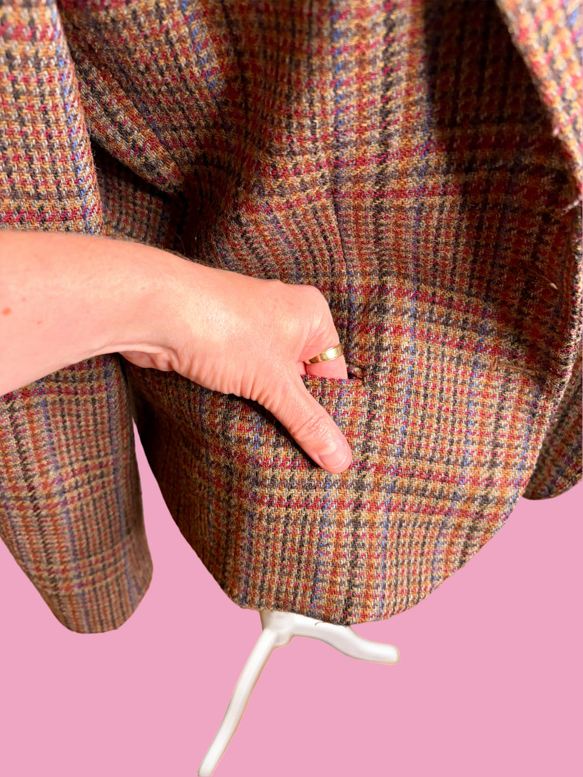 1980s Plaid Wool Blazer by Sasson