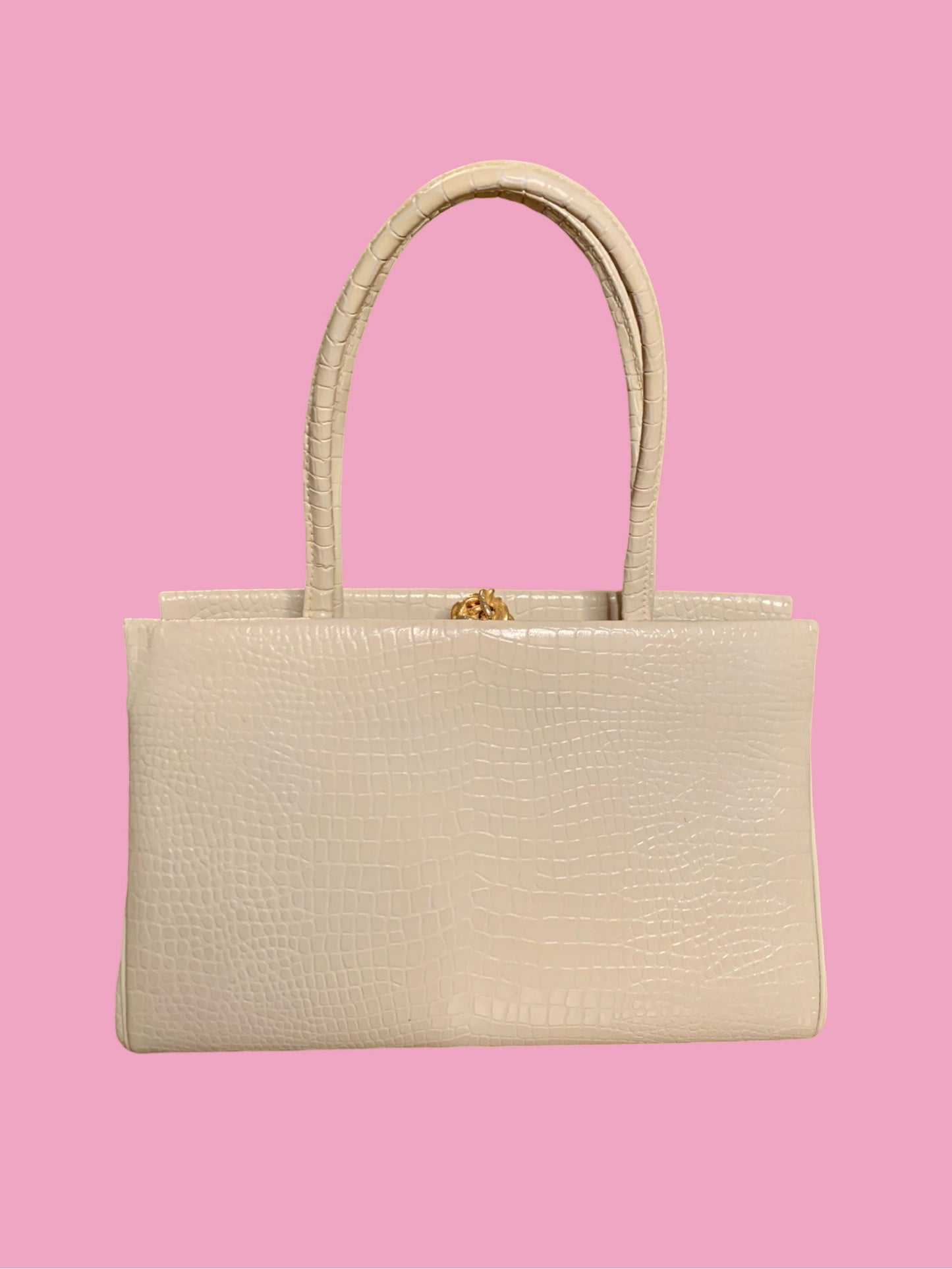 Ivory Croc Handbag