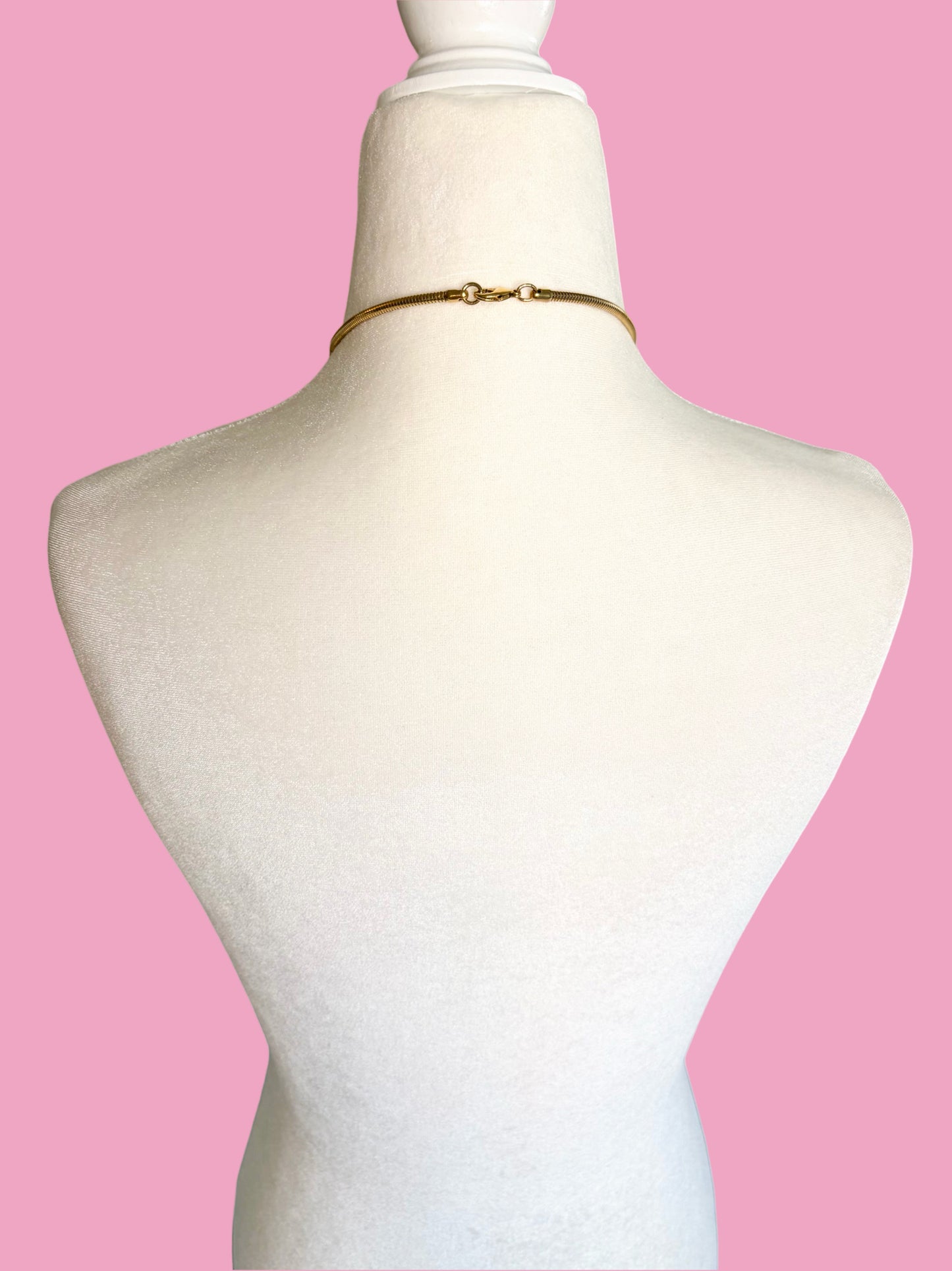 1970s Green Agate Gold Tone Chain Necklace