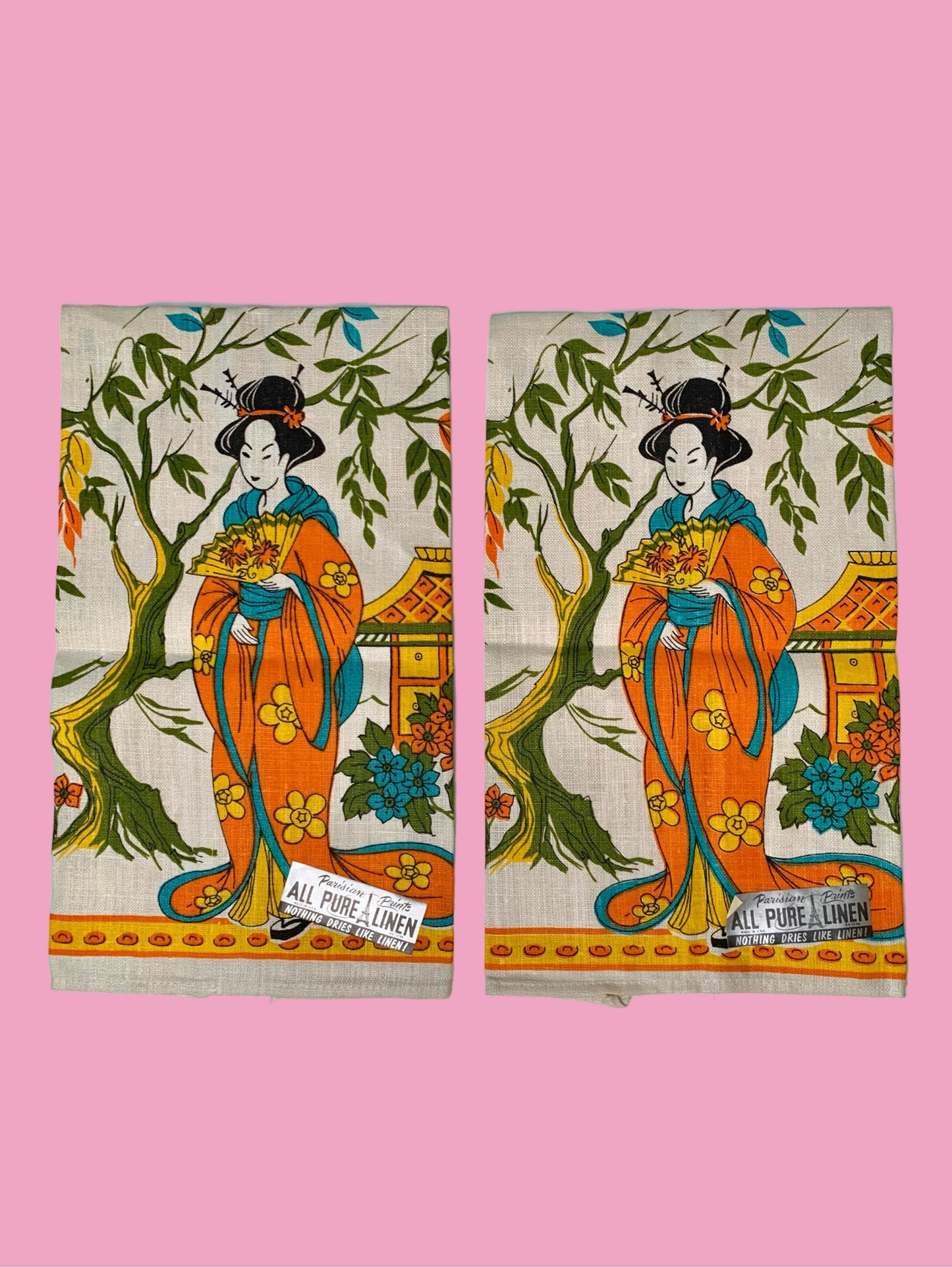 Vintage Geisha Tea Towels