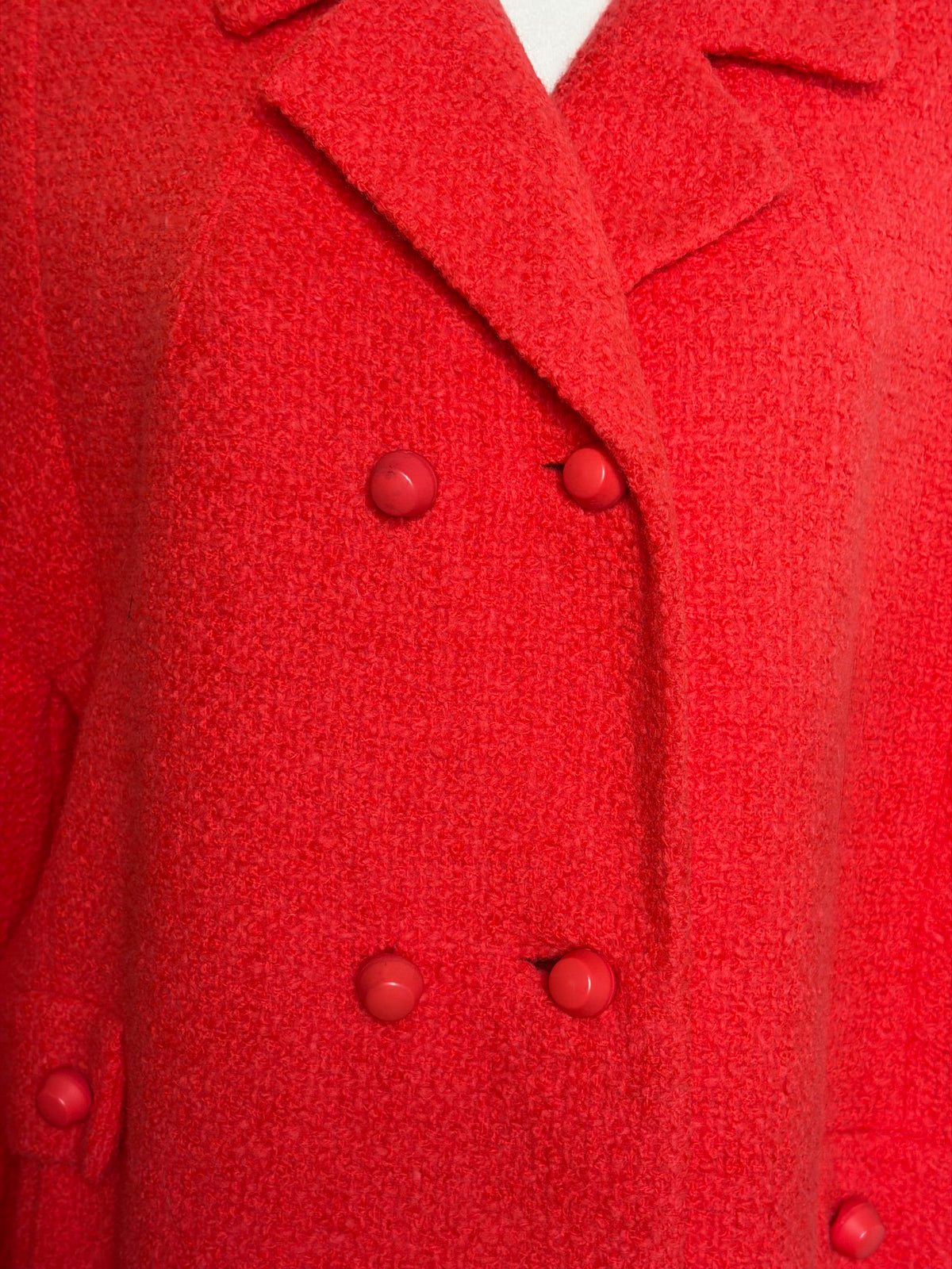 1960s Salmon Pink Mod Wool Coat