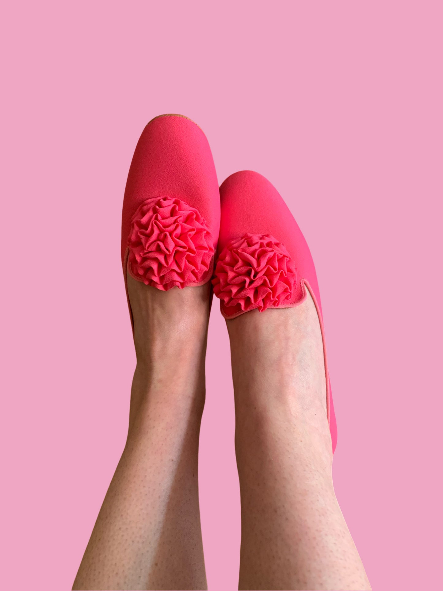 Pink Pom Pom Slippers