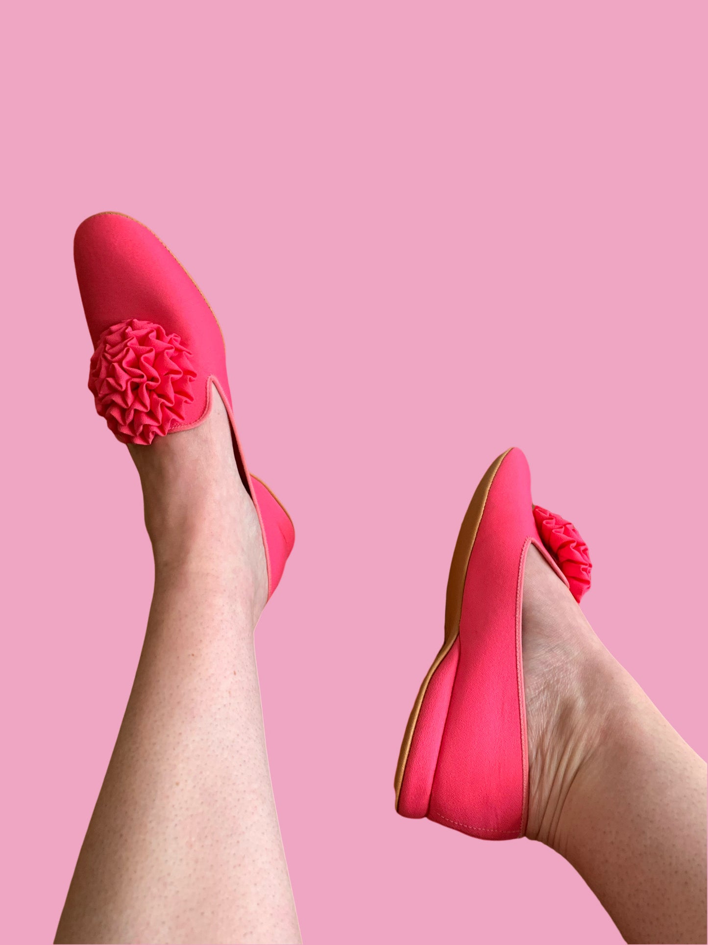 Pink Pom Pom Slippers