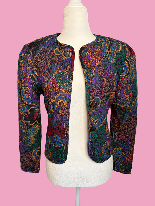 1980s Quilted Floral Jacket by Garland